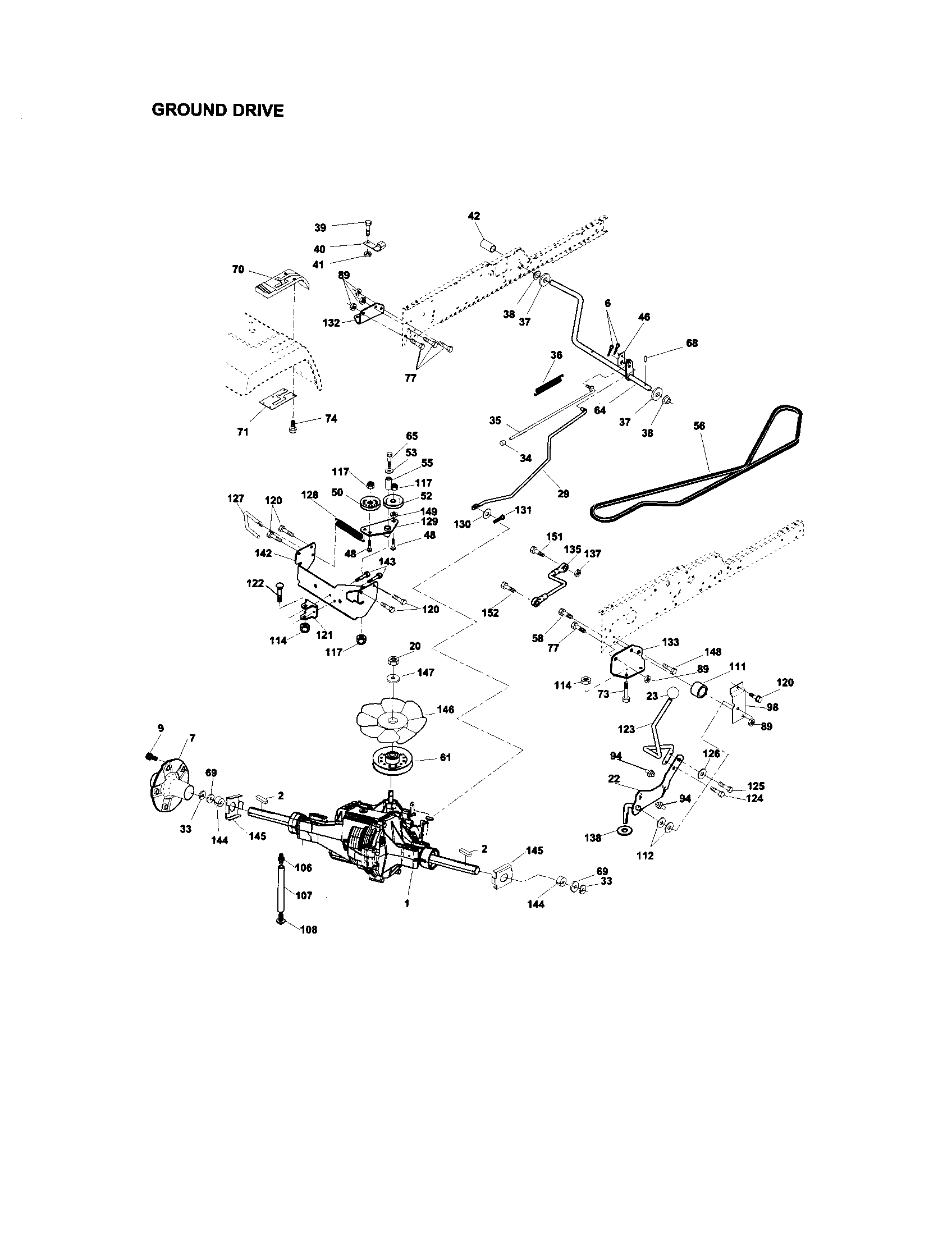 Craftsman 917275020 ground drive diagram