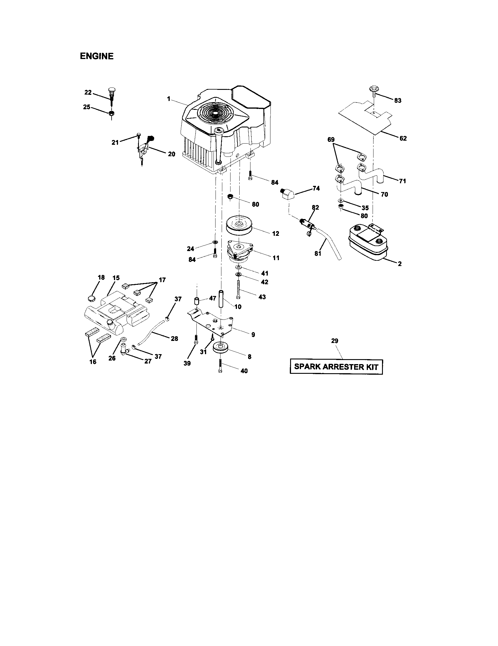 Craftsman 917275020 engine diagram