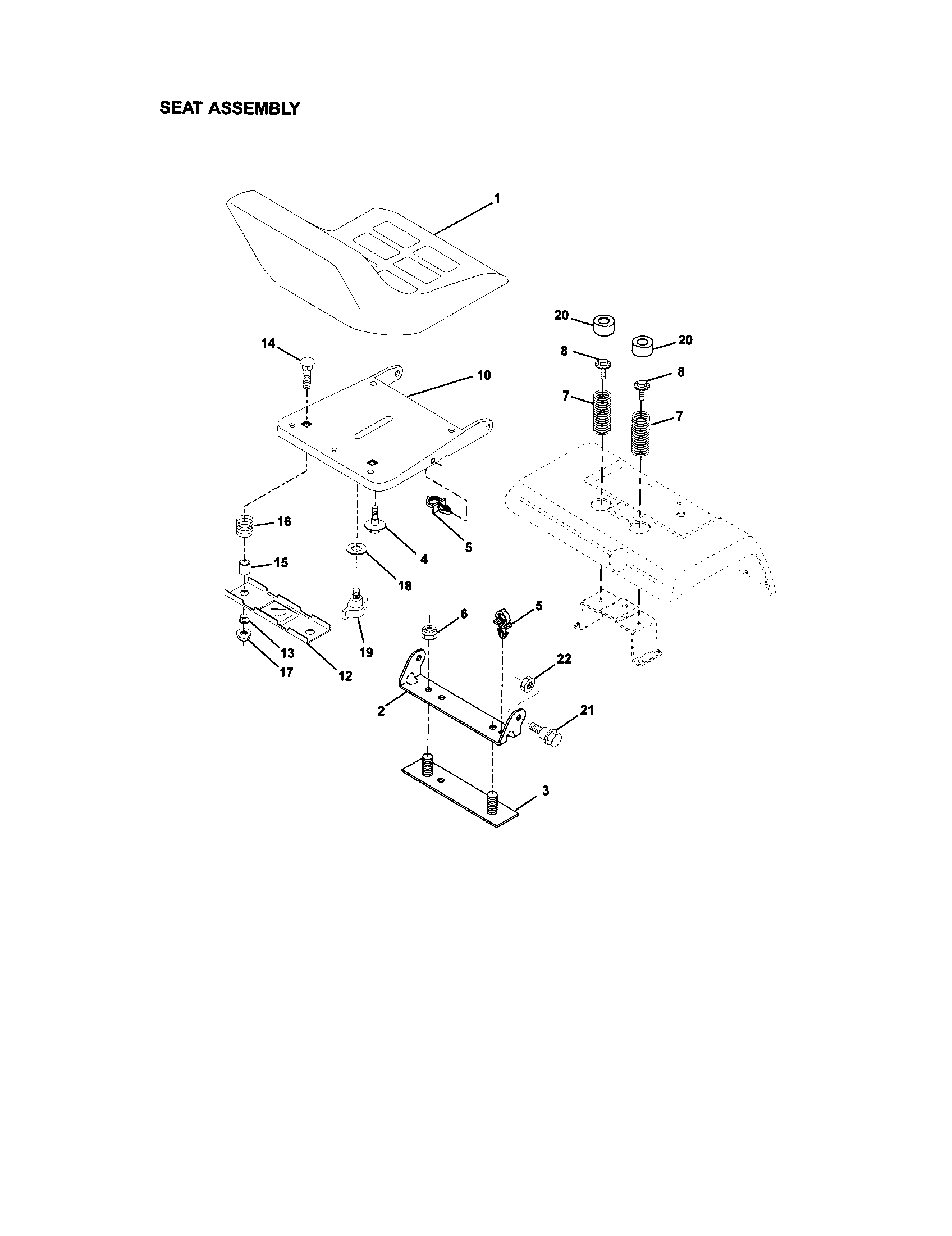 Craftsman 917275020 seat diagram