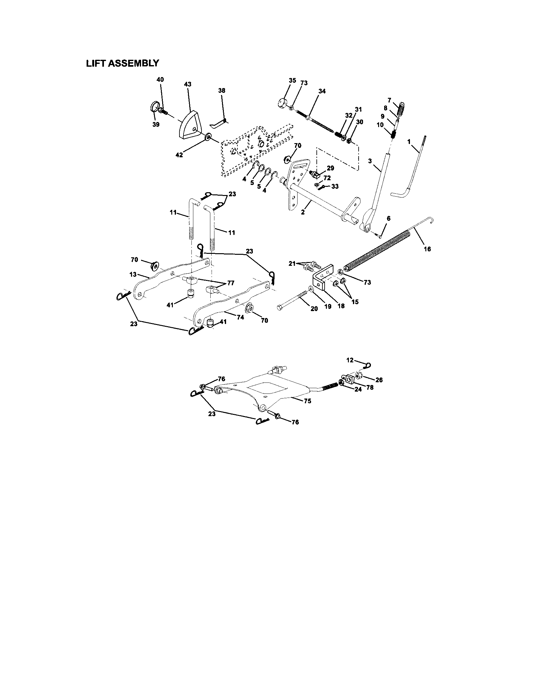 Craftsman 917275020 lift diagram