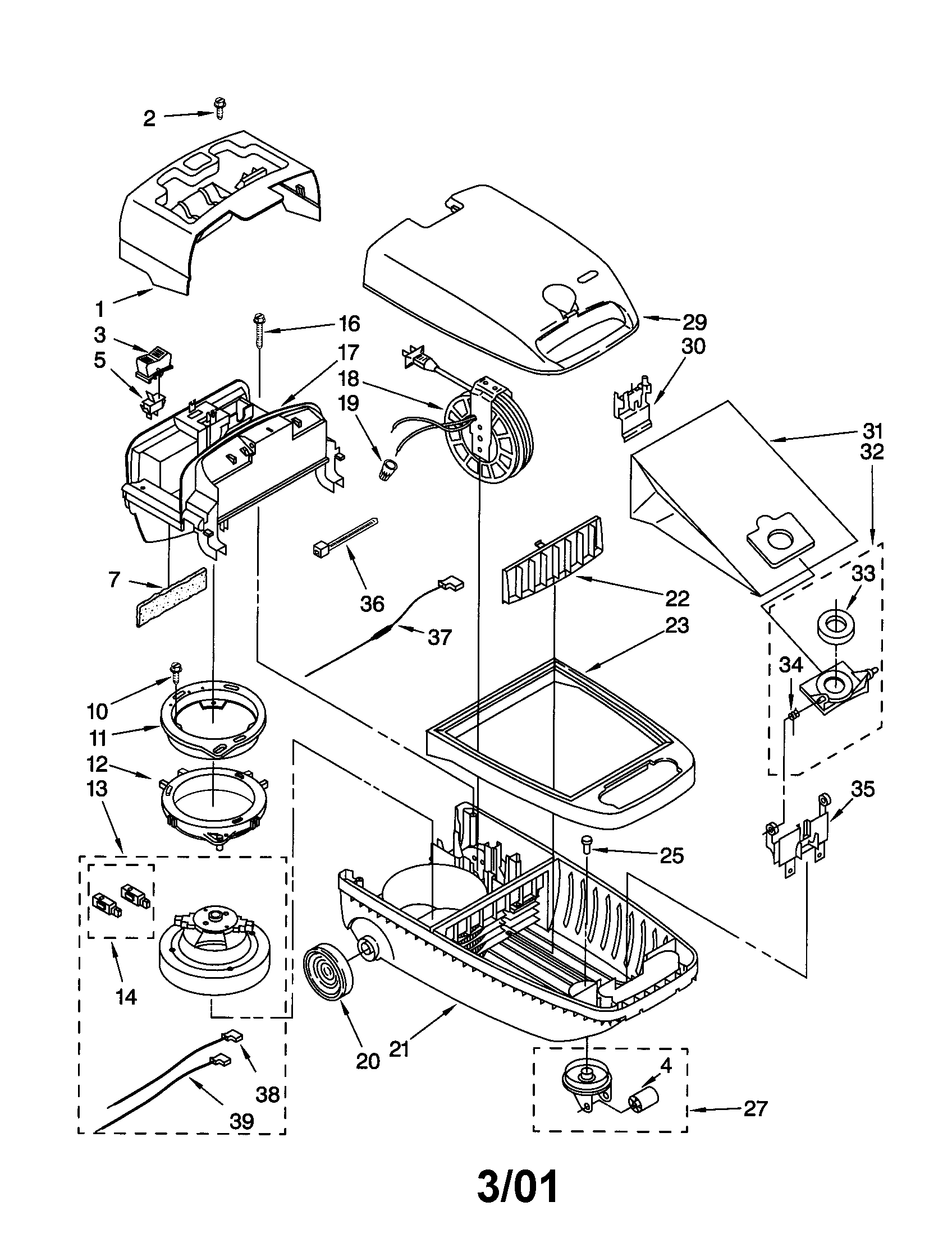 Kenmore 11627085792 vacuum diagram