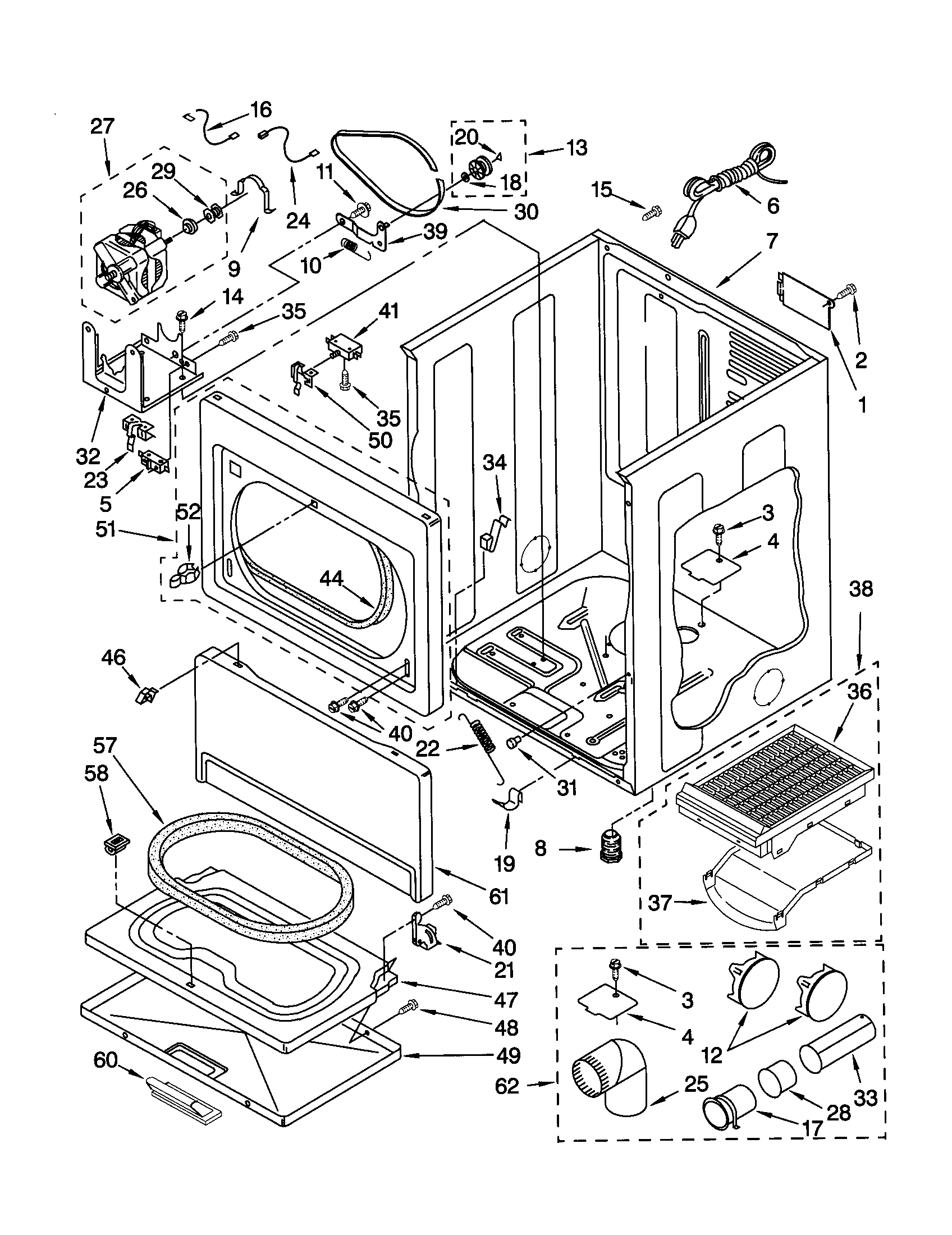 Kenmore 11072942100 cabinet diagram