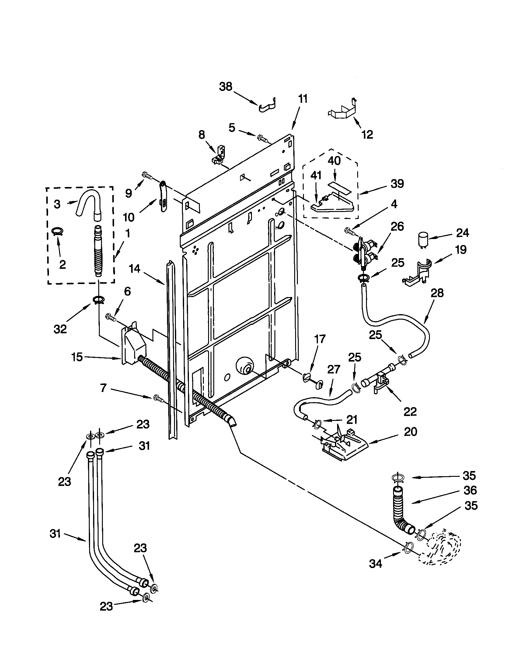 Kenmore 11022854100 rear panel diagram