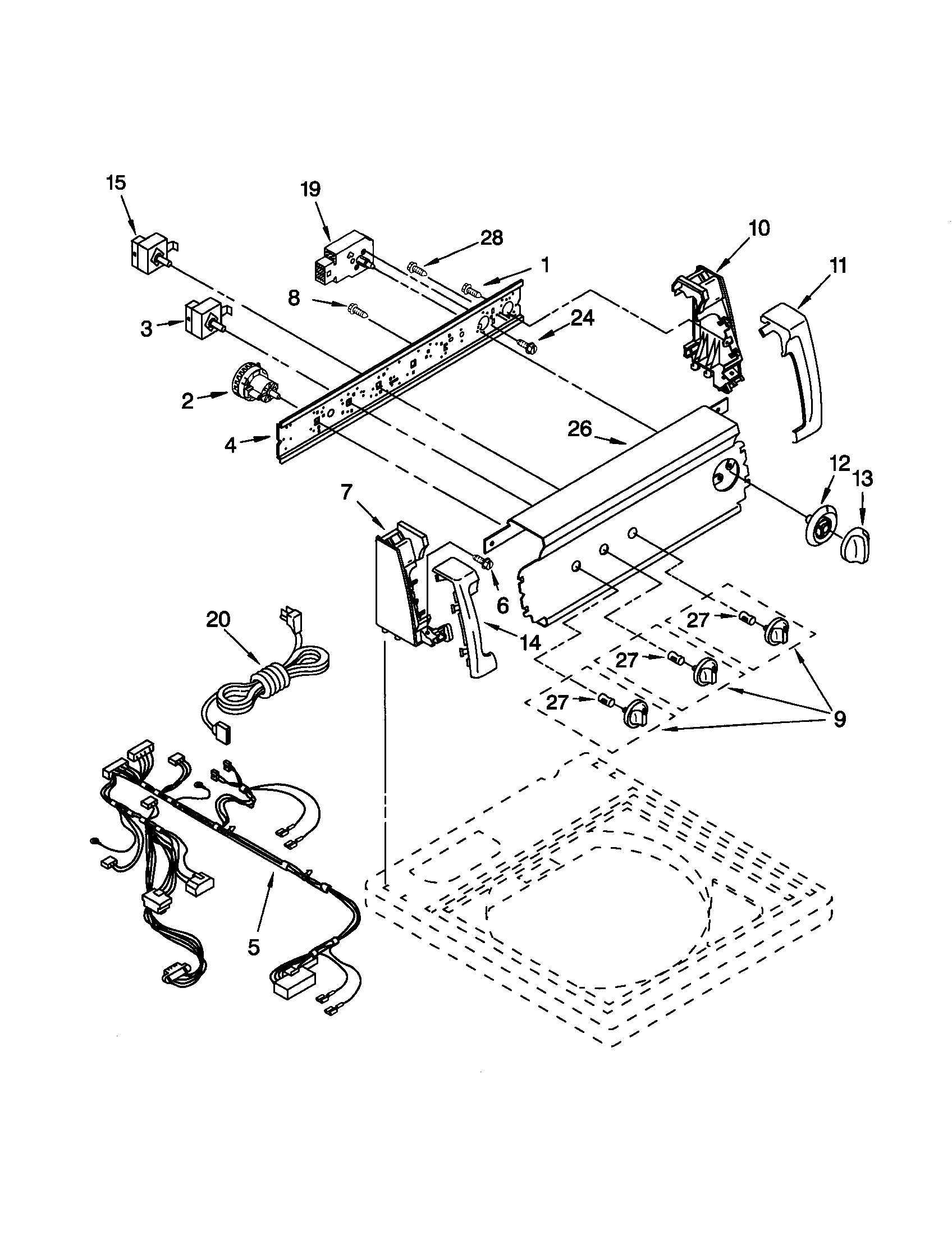 Kenmore 11022722100 control panel diagram