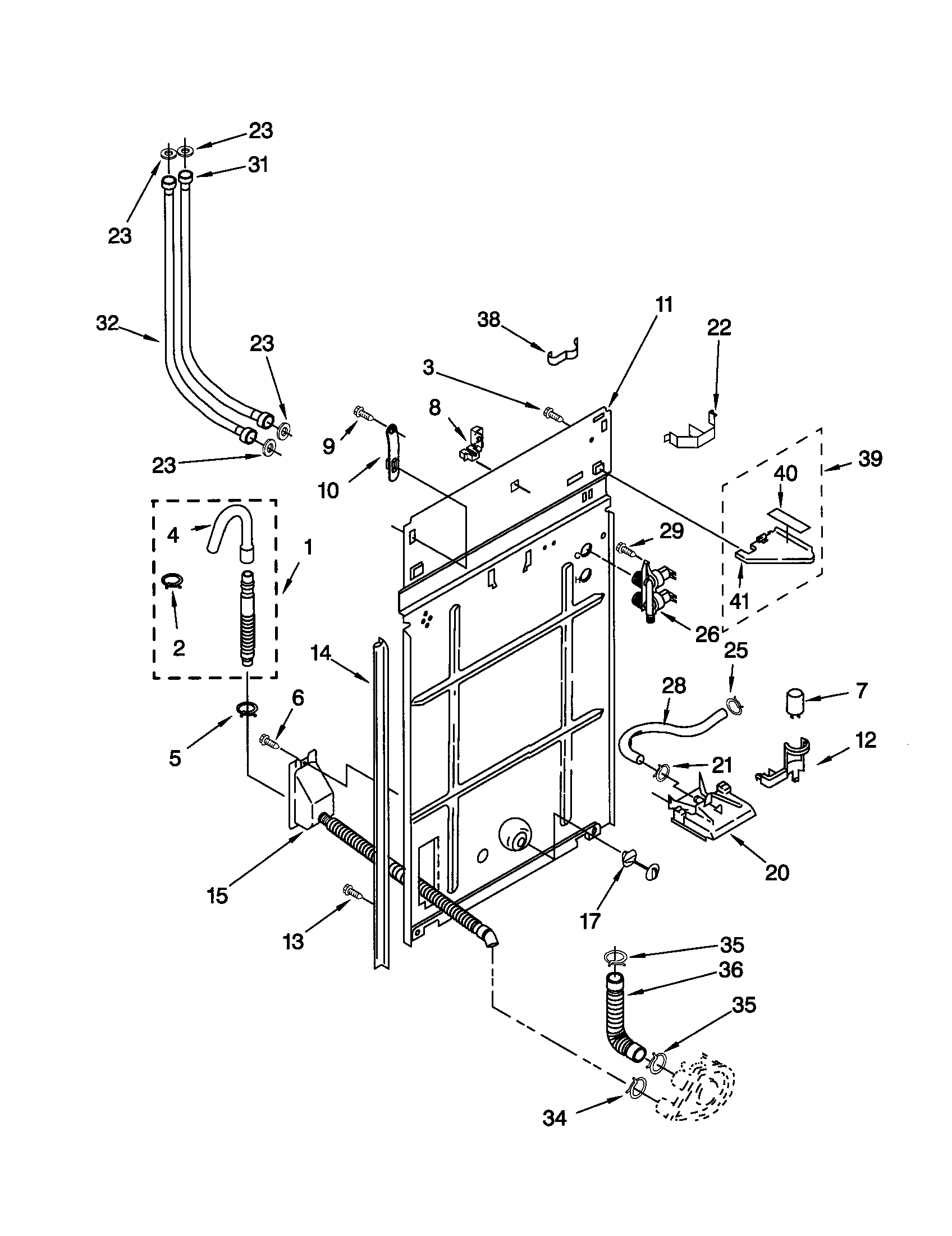 Kenmore 11022722100 rear panel diagram