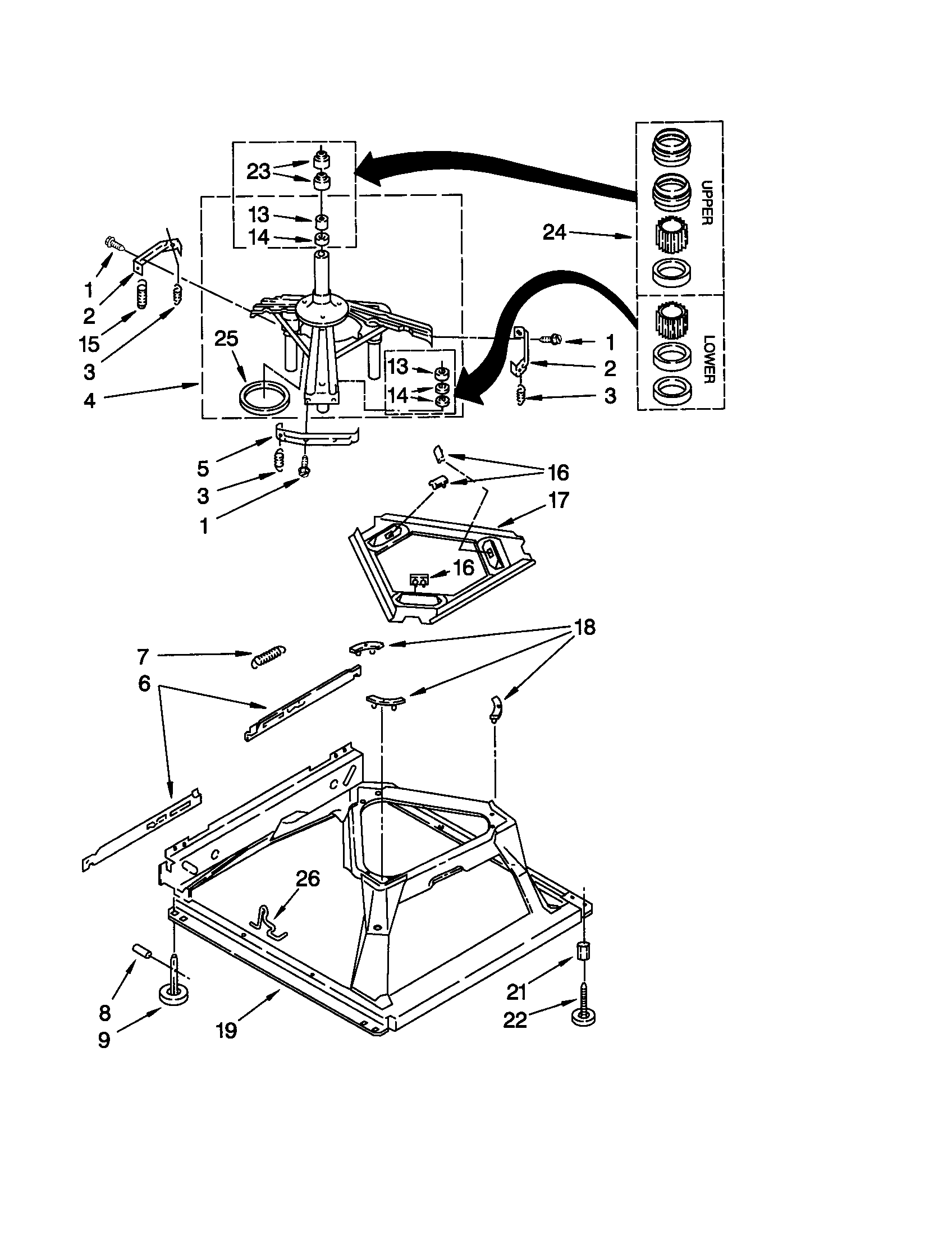 Kenmore 11022722100 machine base diagram