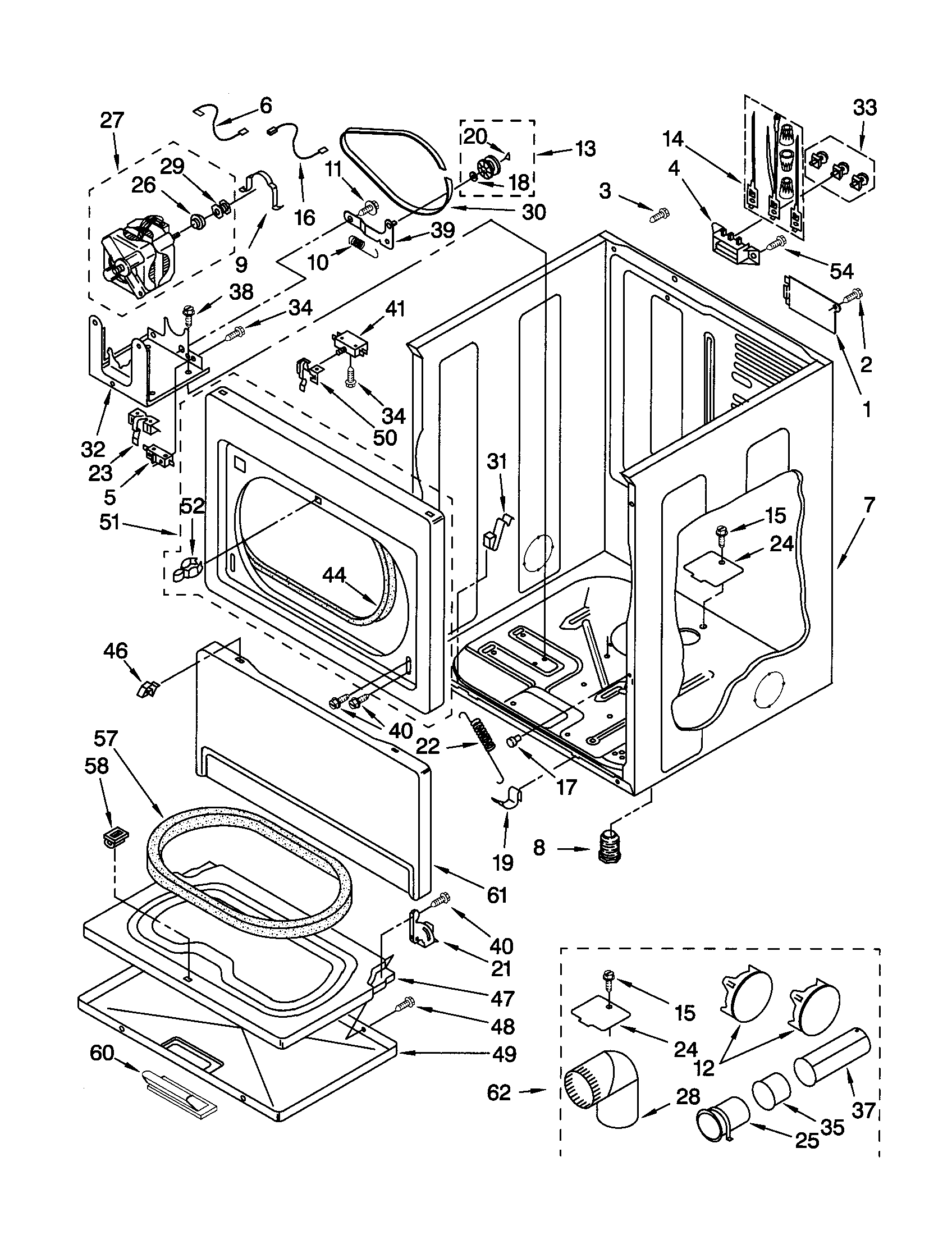 Kenmore 11062922100 cabinet diagram