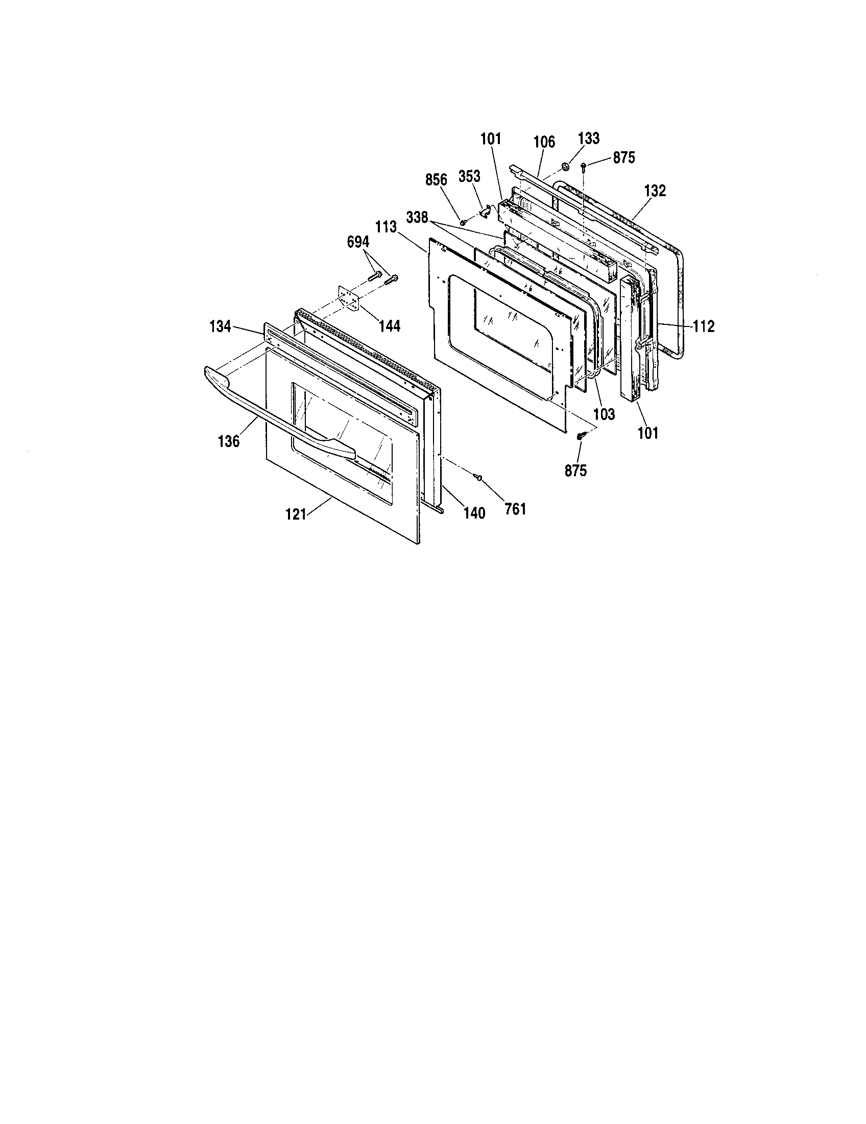 Kenmore 91148389992 lower door diagram