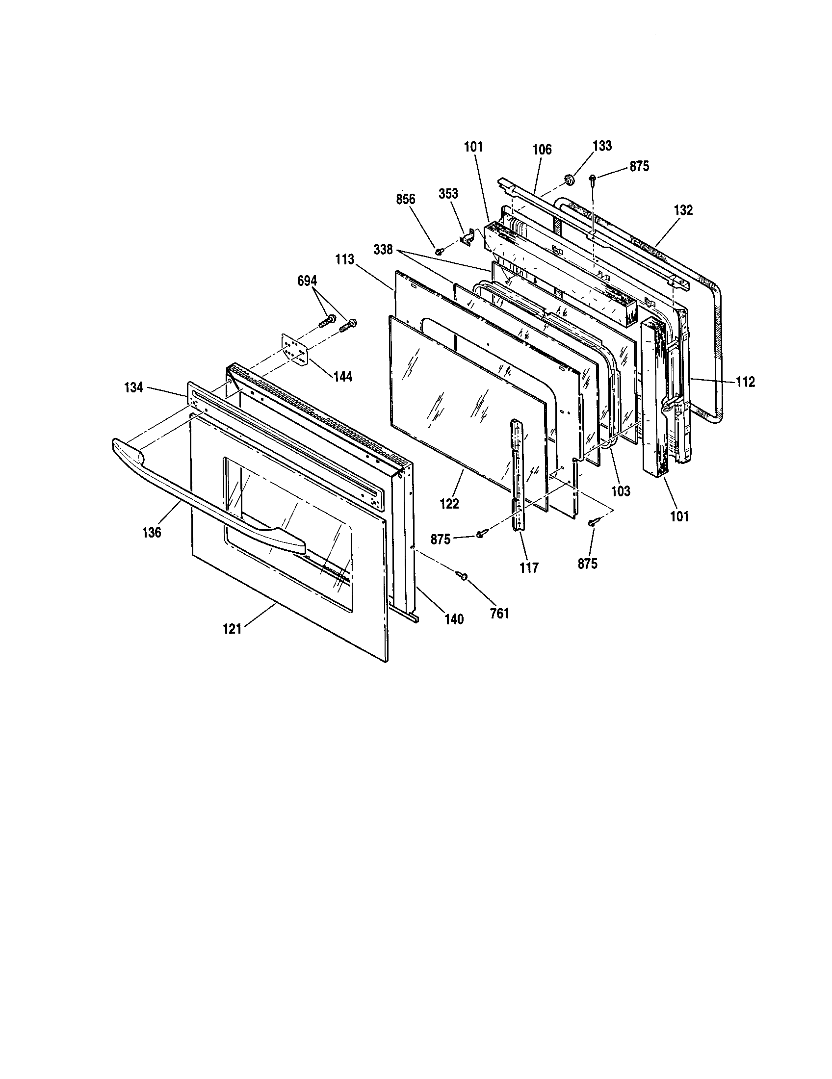 Kenmore 91147489992 door diagram