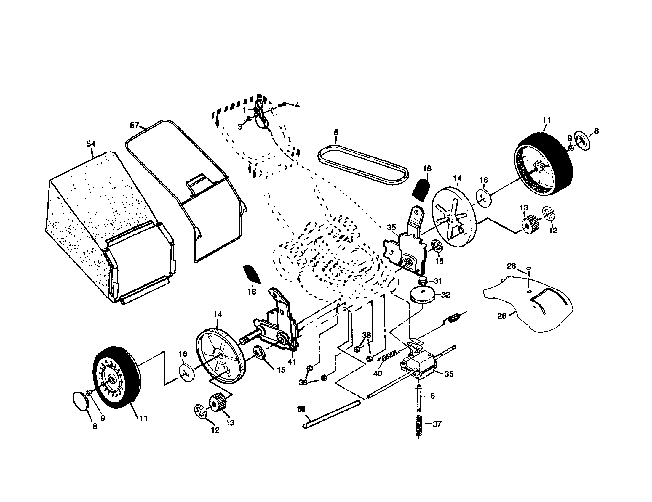 Craftsman 917379610 wheels and tires diagram