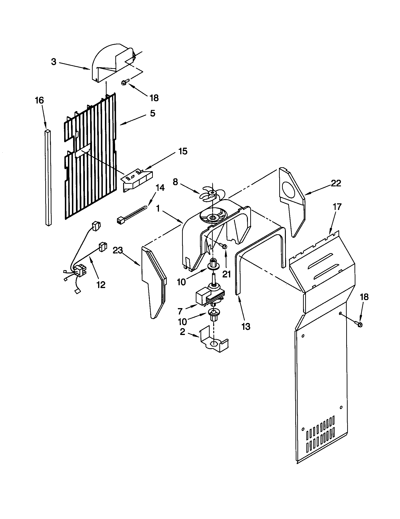 Kenmore 10652512100 air flow diagram