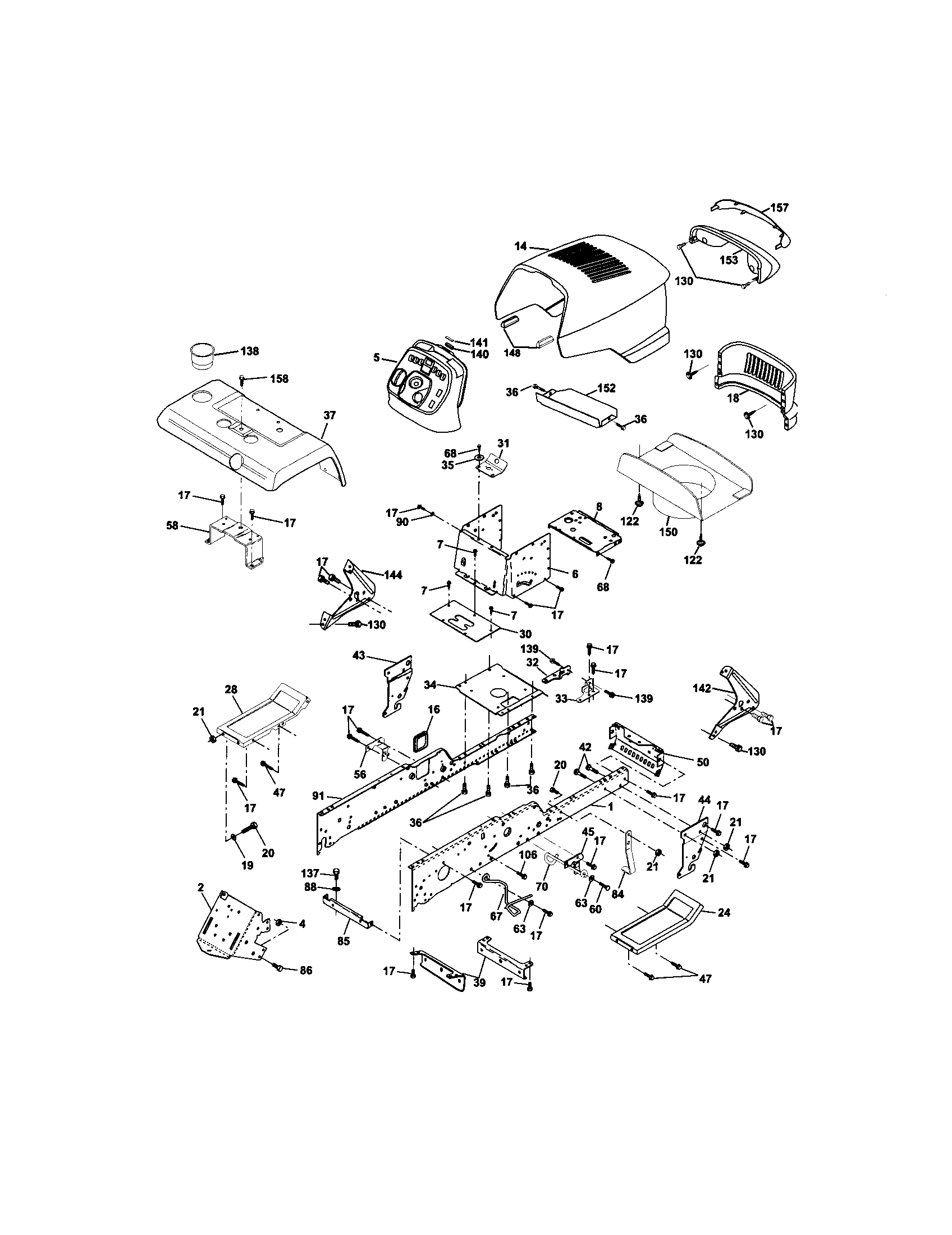 Craftsman 917275031 chassis and enclosures diagram