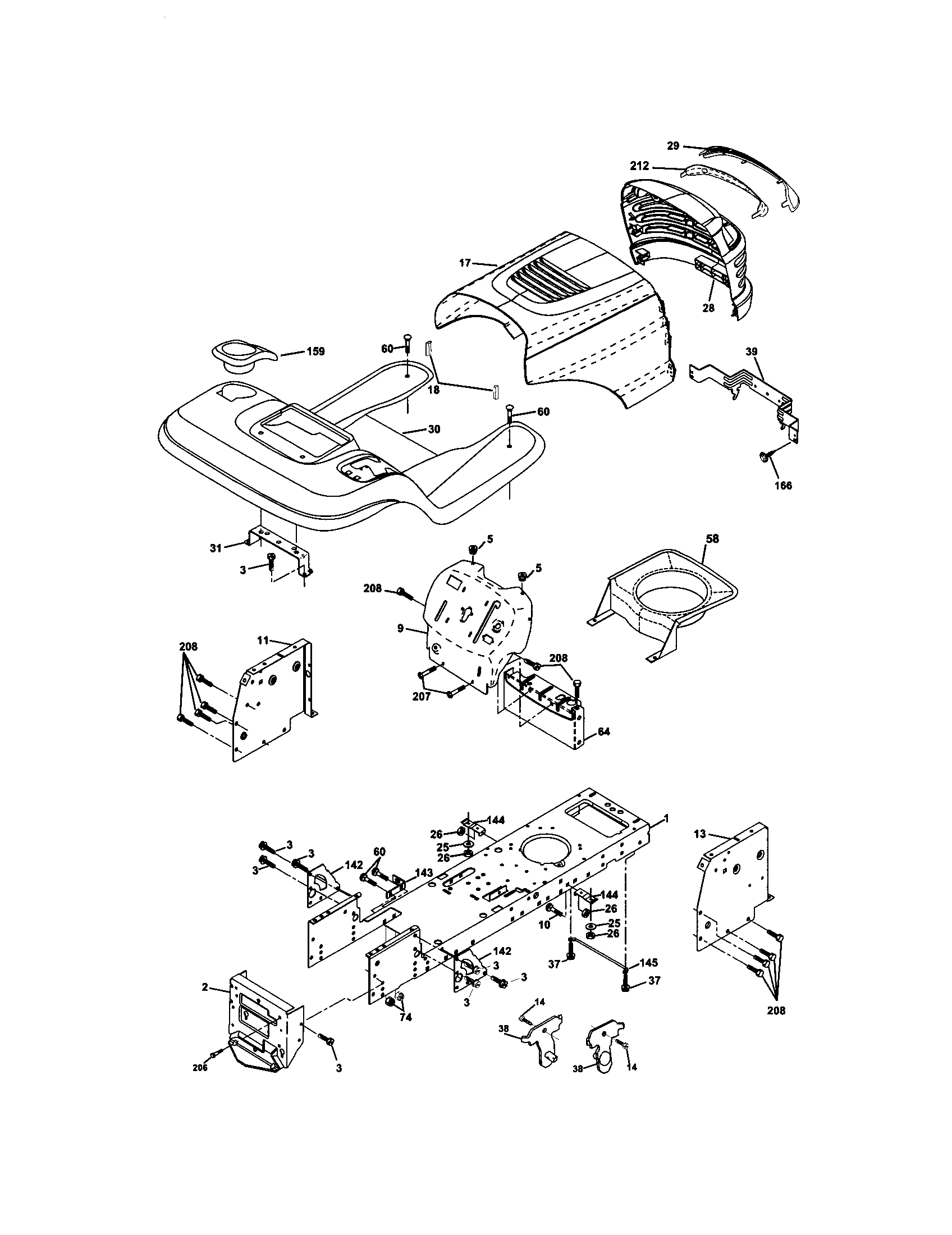 Craftsman 917272441 chassis and enclosures diagram