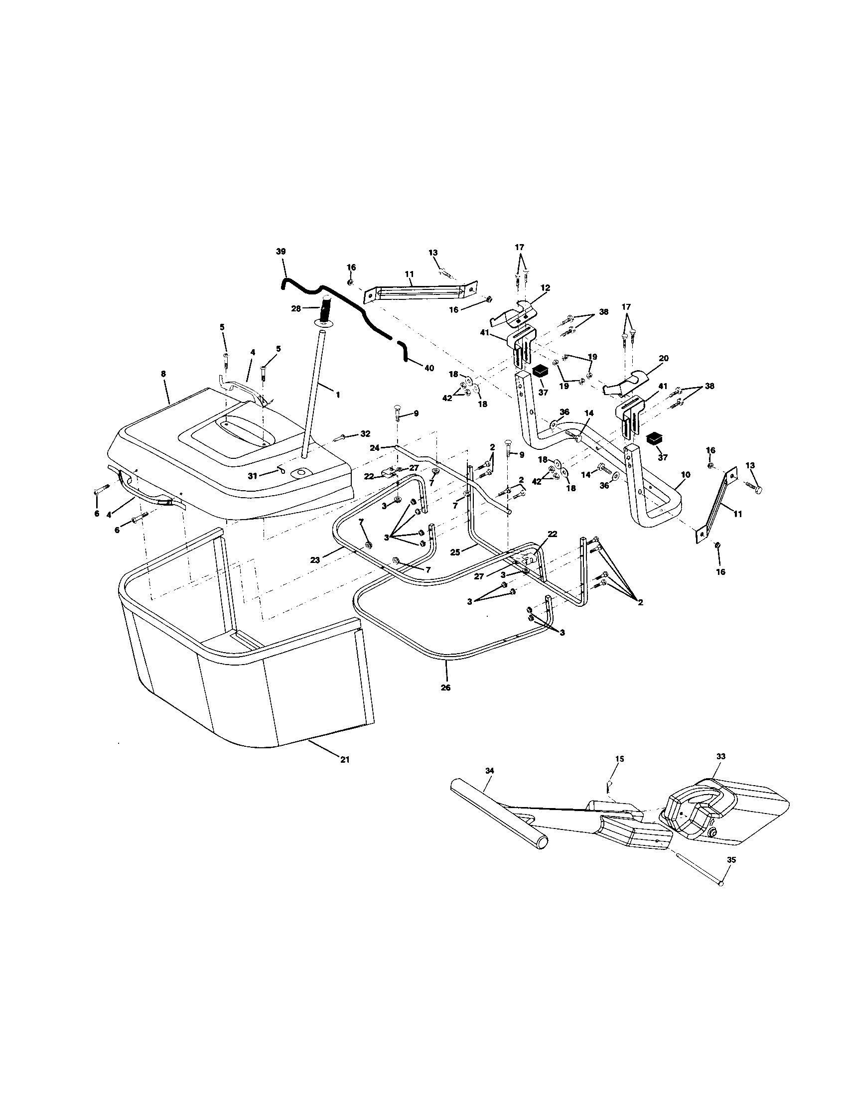 Craftsman 917259121 bagger diagram