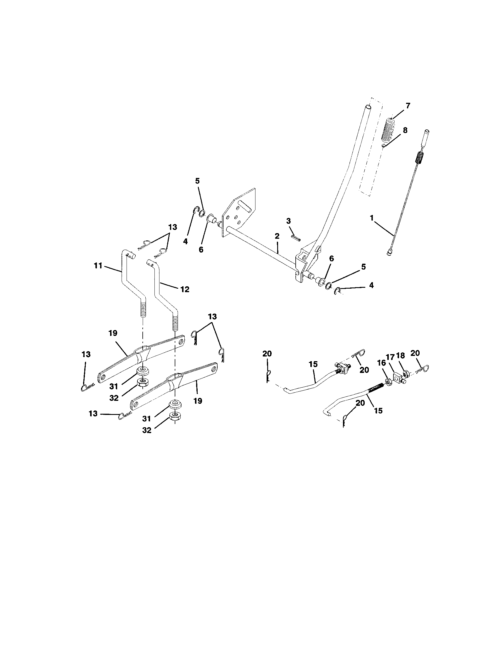 Craftsman 917250840 lift assembly diagram