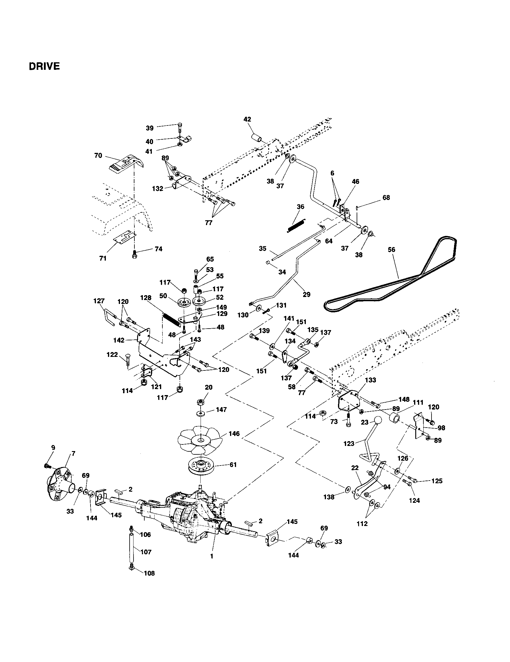 Craftsman 917251160 drive diagram