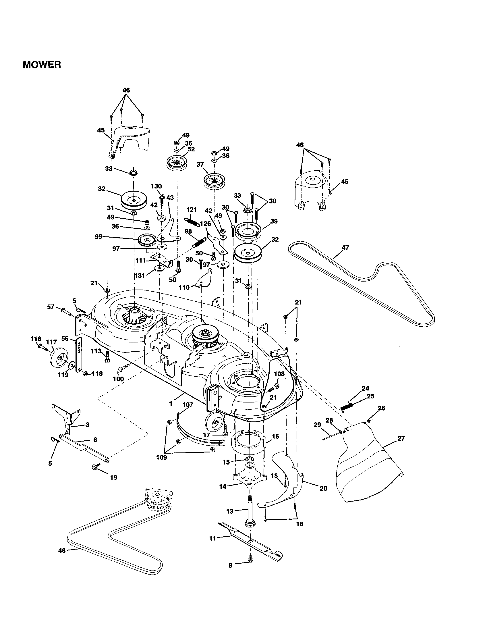 Craftsman 917251160 mower diagram