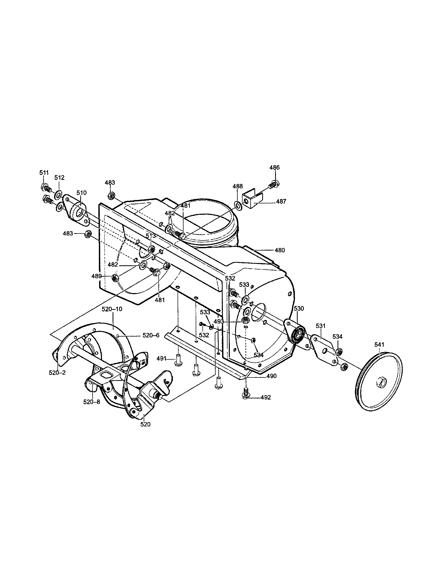 Craftsman 536885180 auger housing diagram