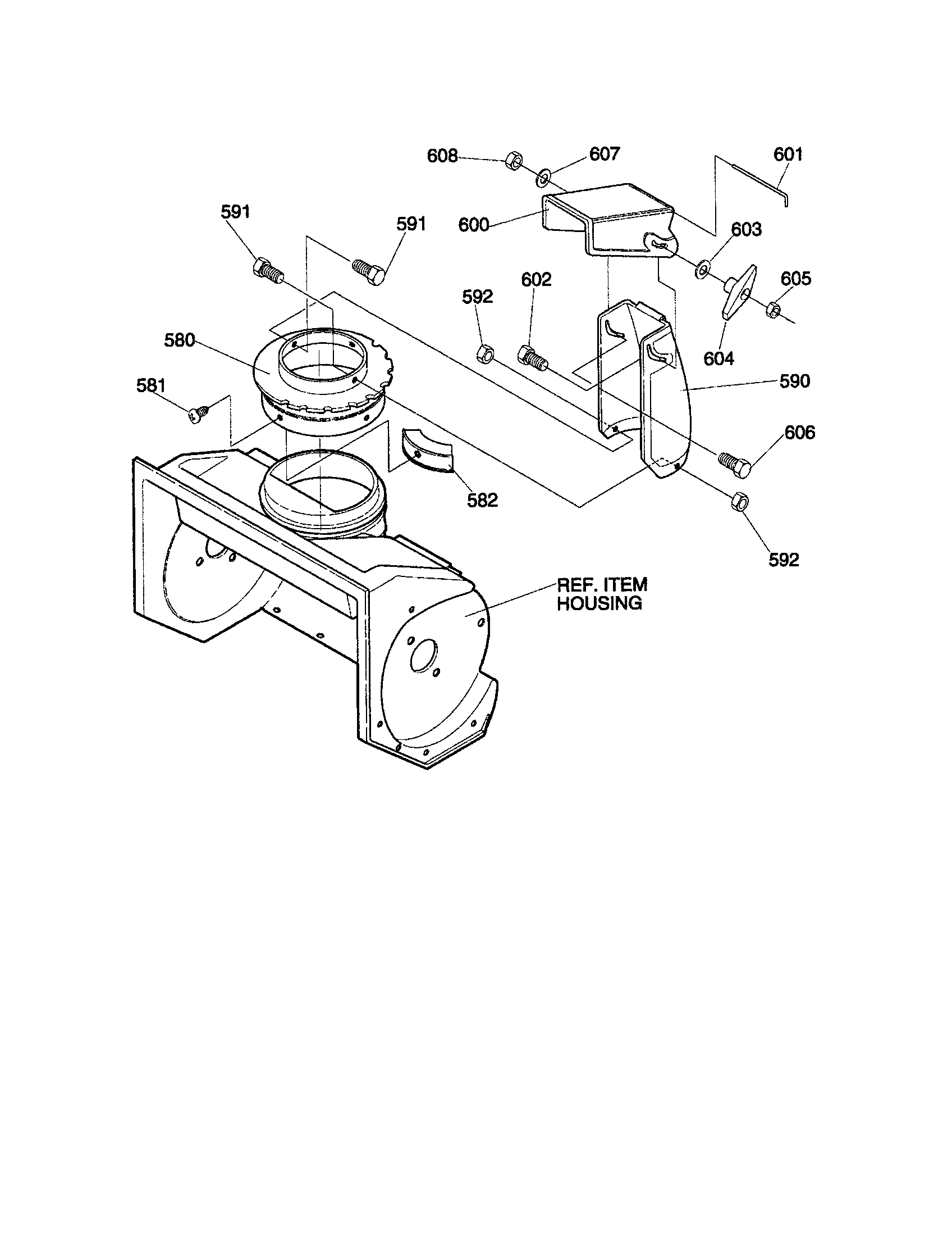 Craftsman 536885180 discharge chute diagram