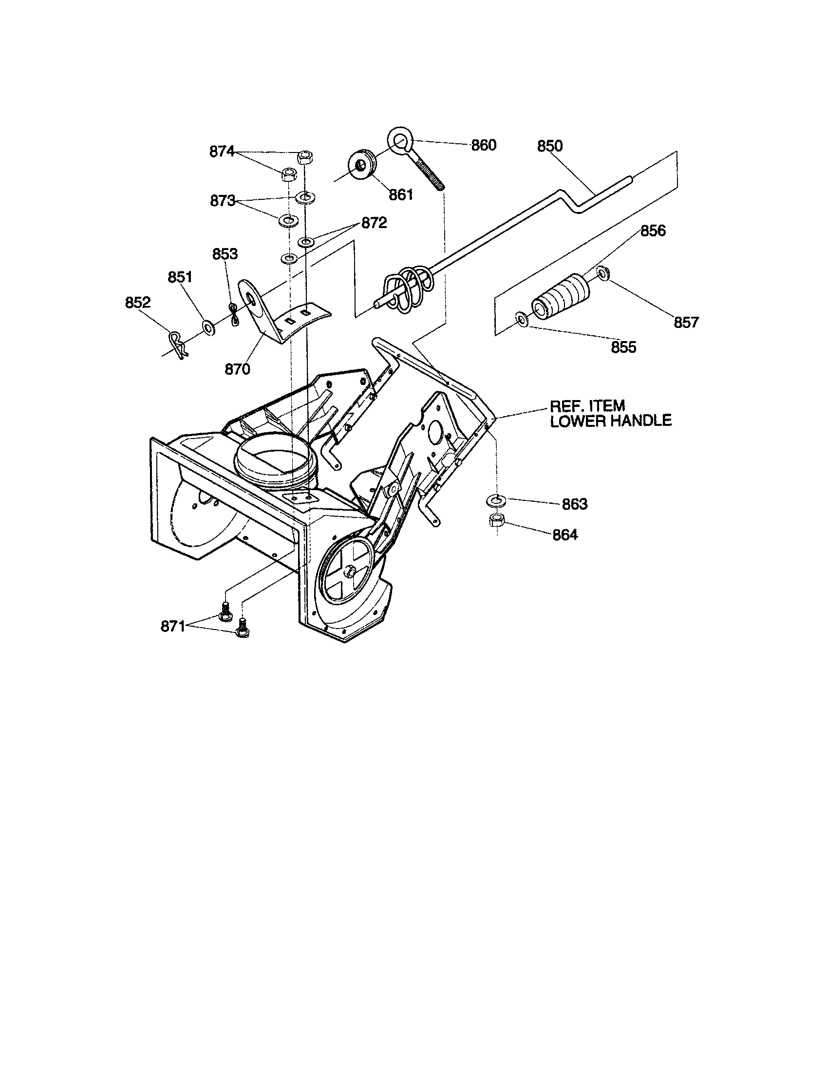 Craftsman 536885180 chute rod assembly diagram