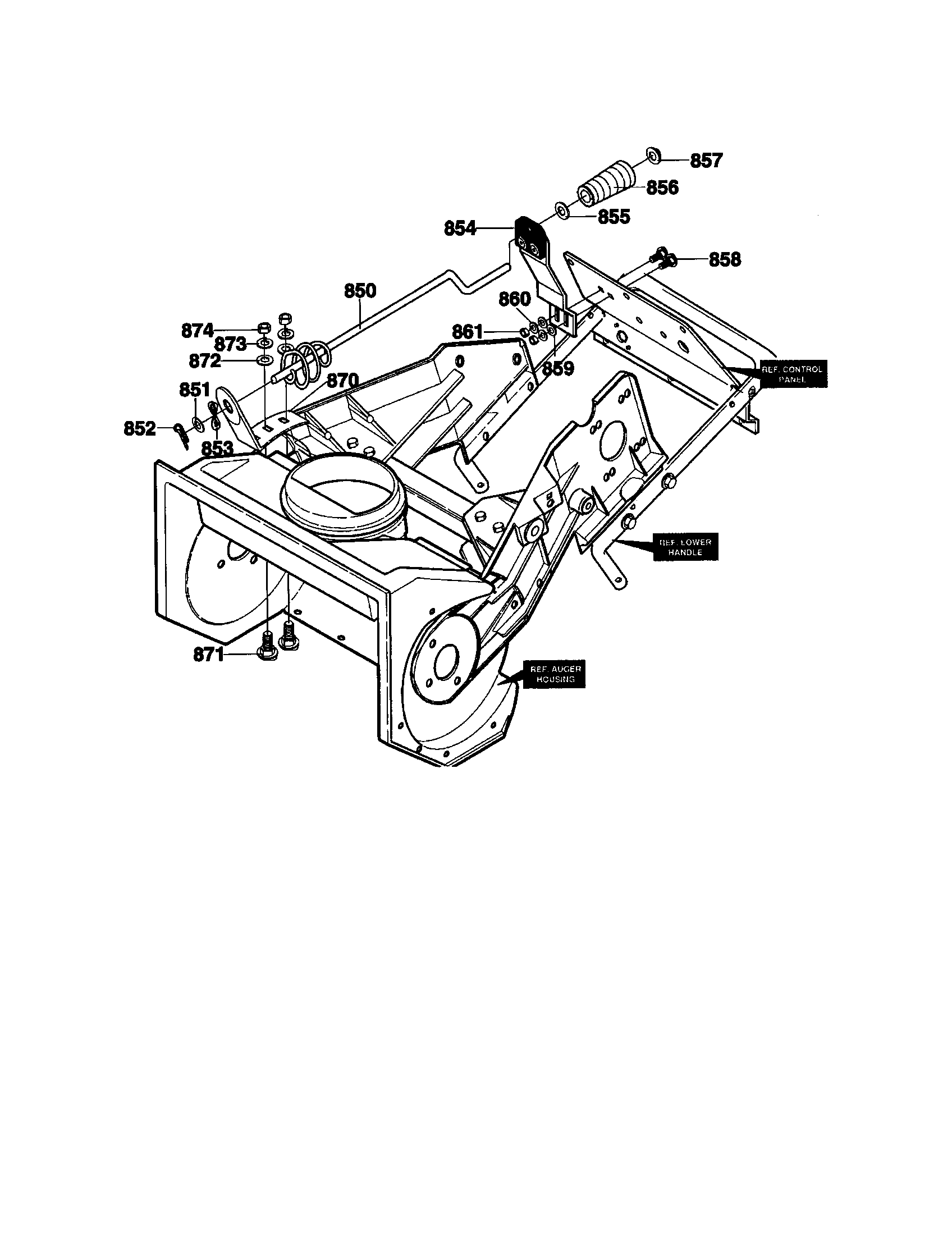 Craftsman 536885150 chute rod assembly diagram