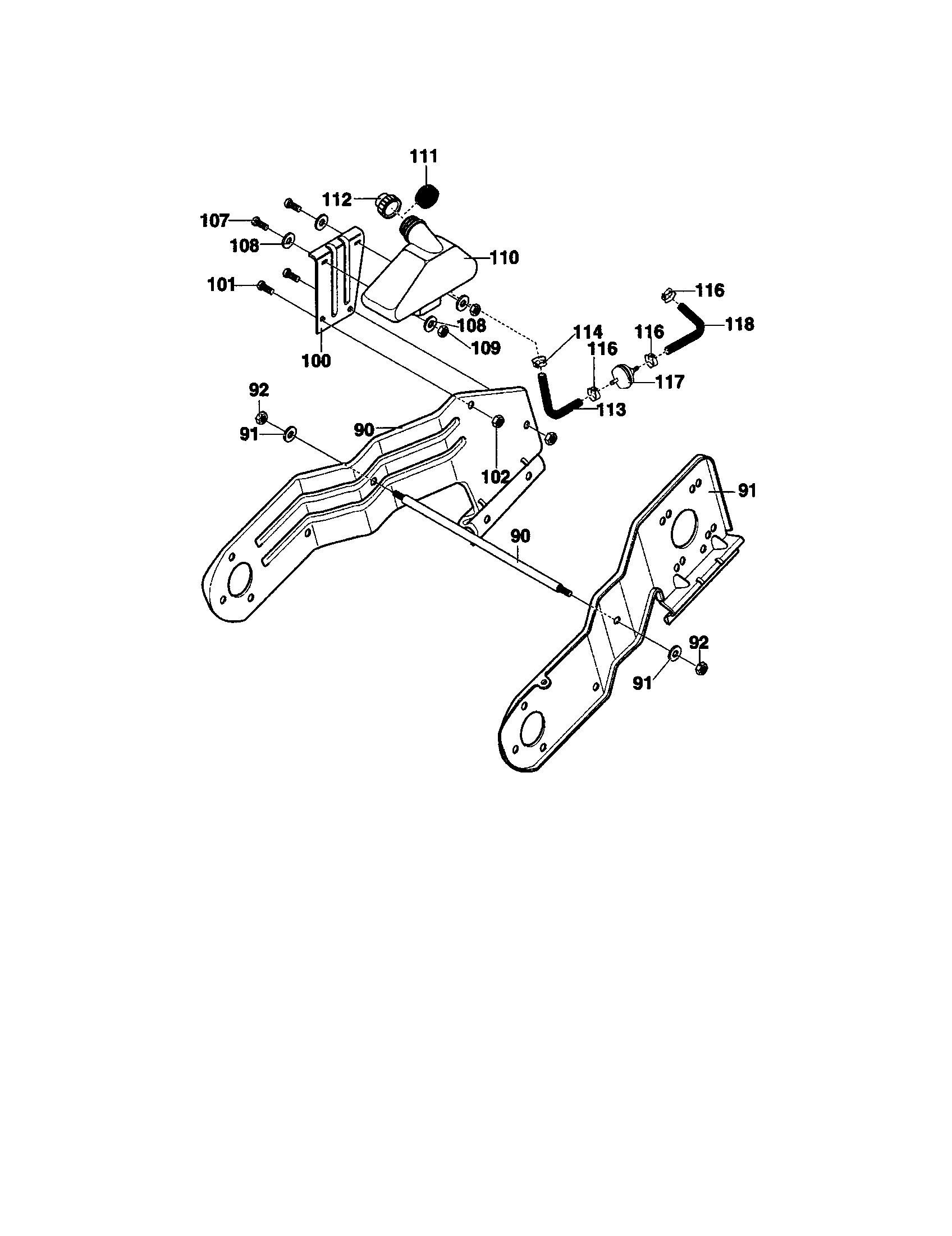Murray 621500X89A frame components assembly diagram