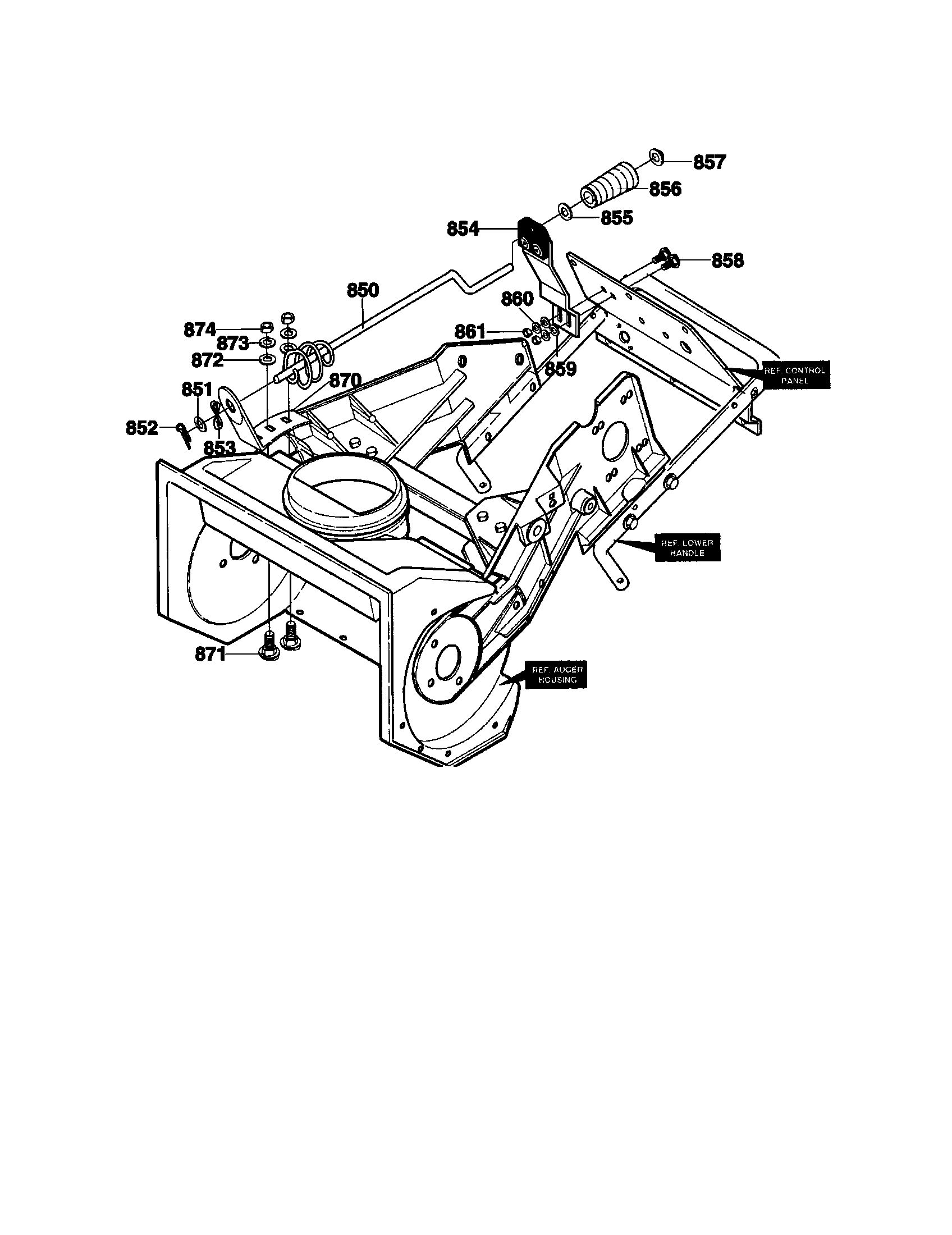 Murray 621500X89A chute rod assembly diagram