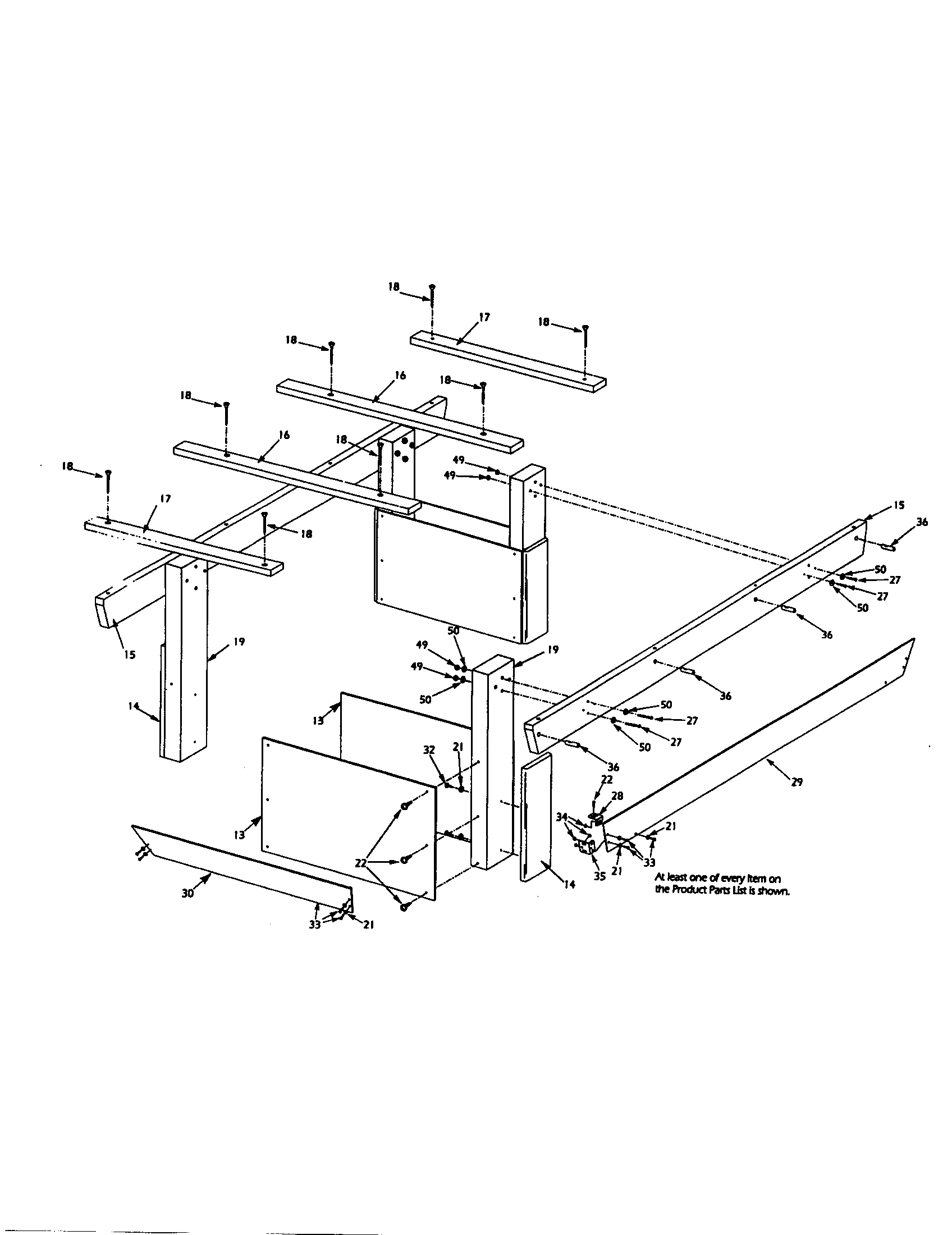 Sears 52725133 stand diagram
