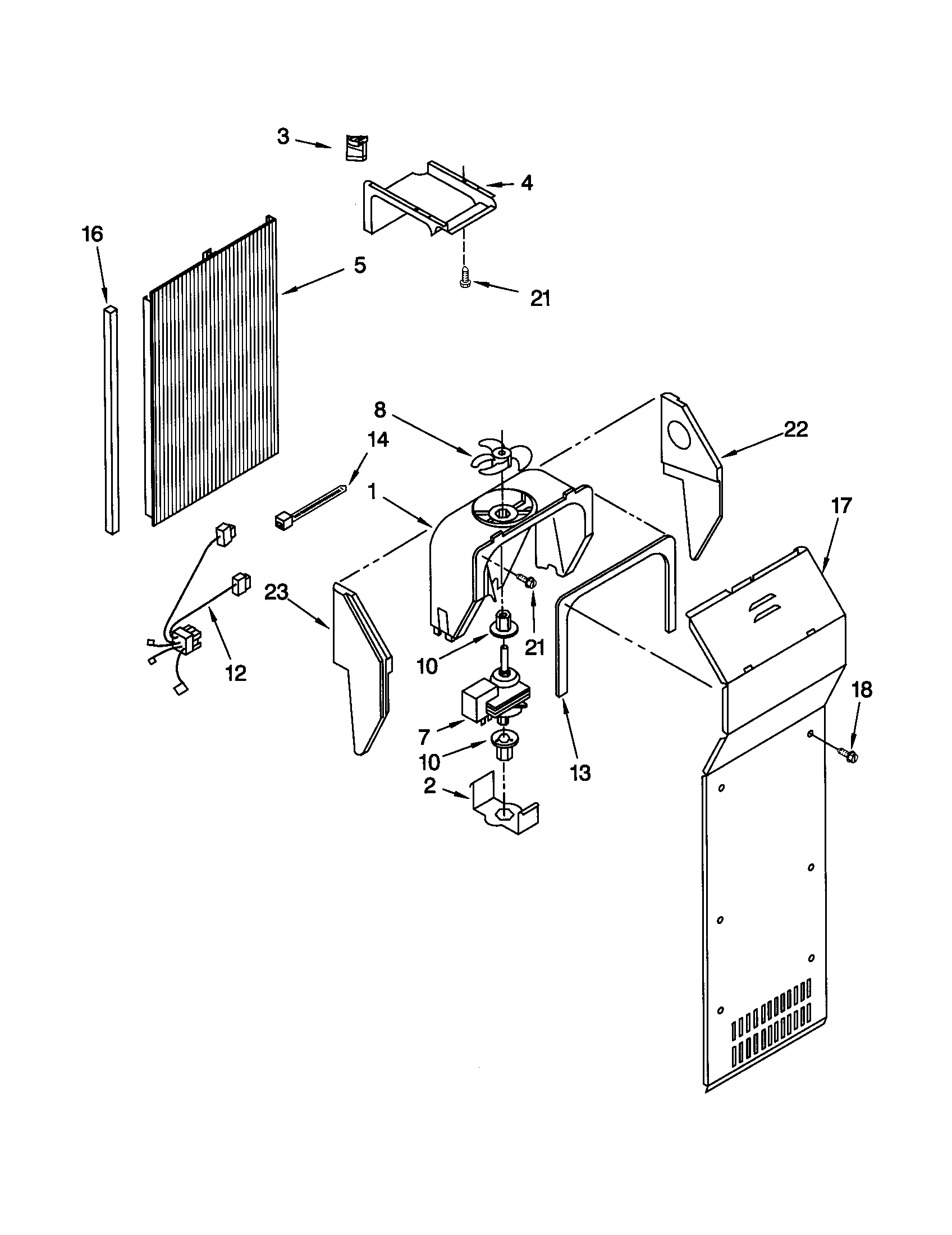 Kenmore 10651569101 air flow diagram