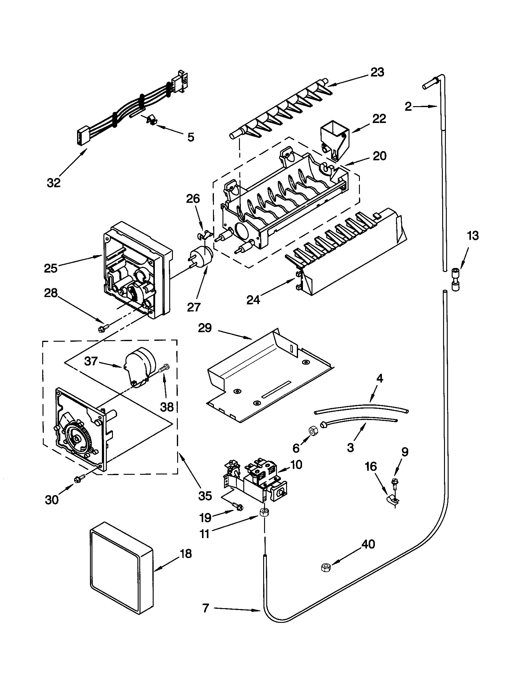 Kenmore 10651569101 icemaker diagram