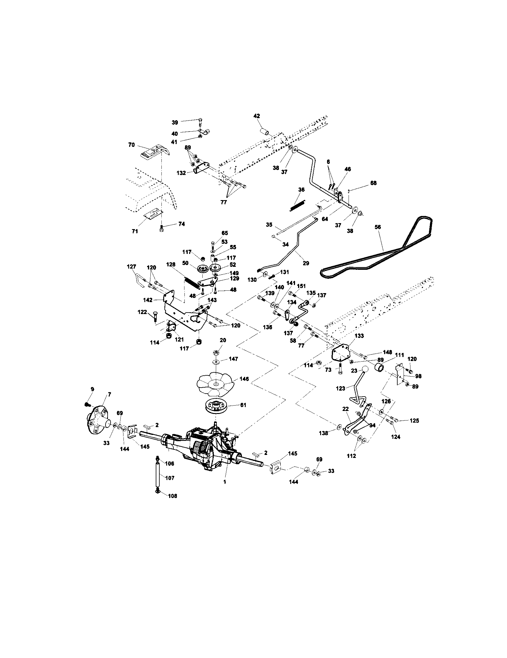 Craftsman 917275221 ground drive diagram