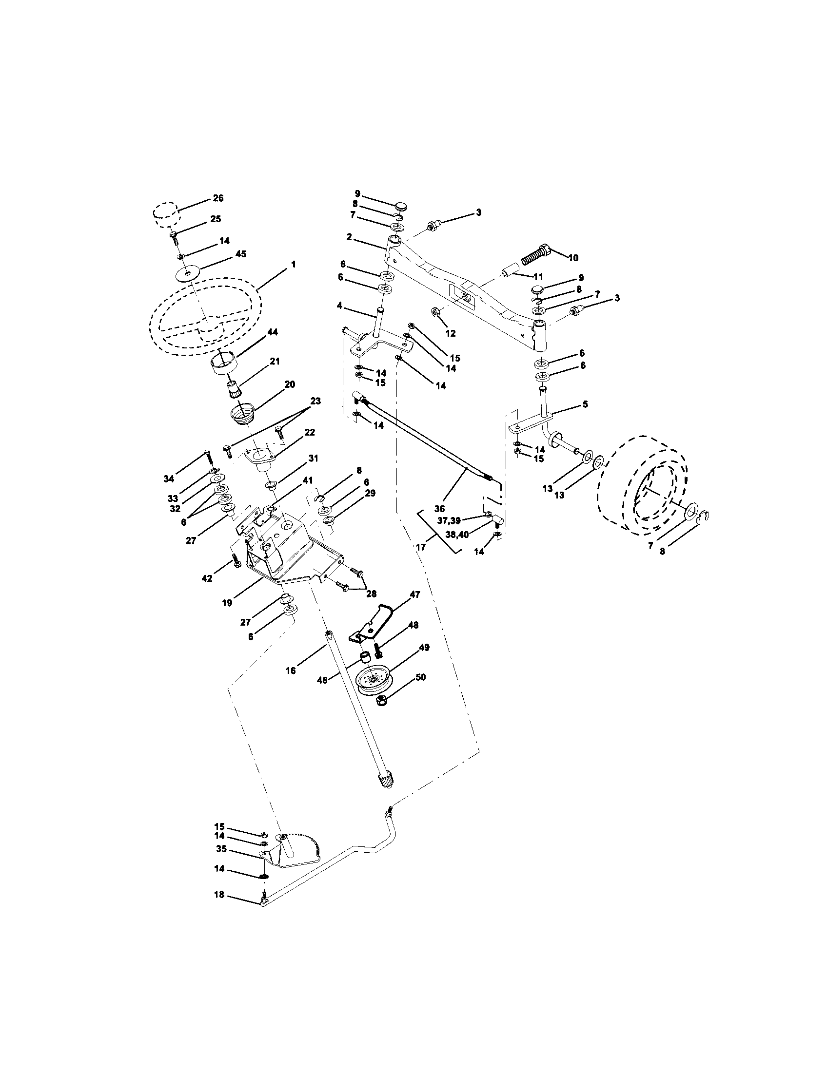 Craftsman 917275221 steering diagram