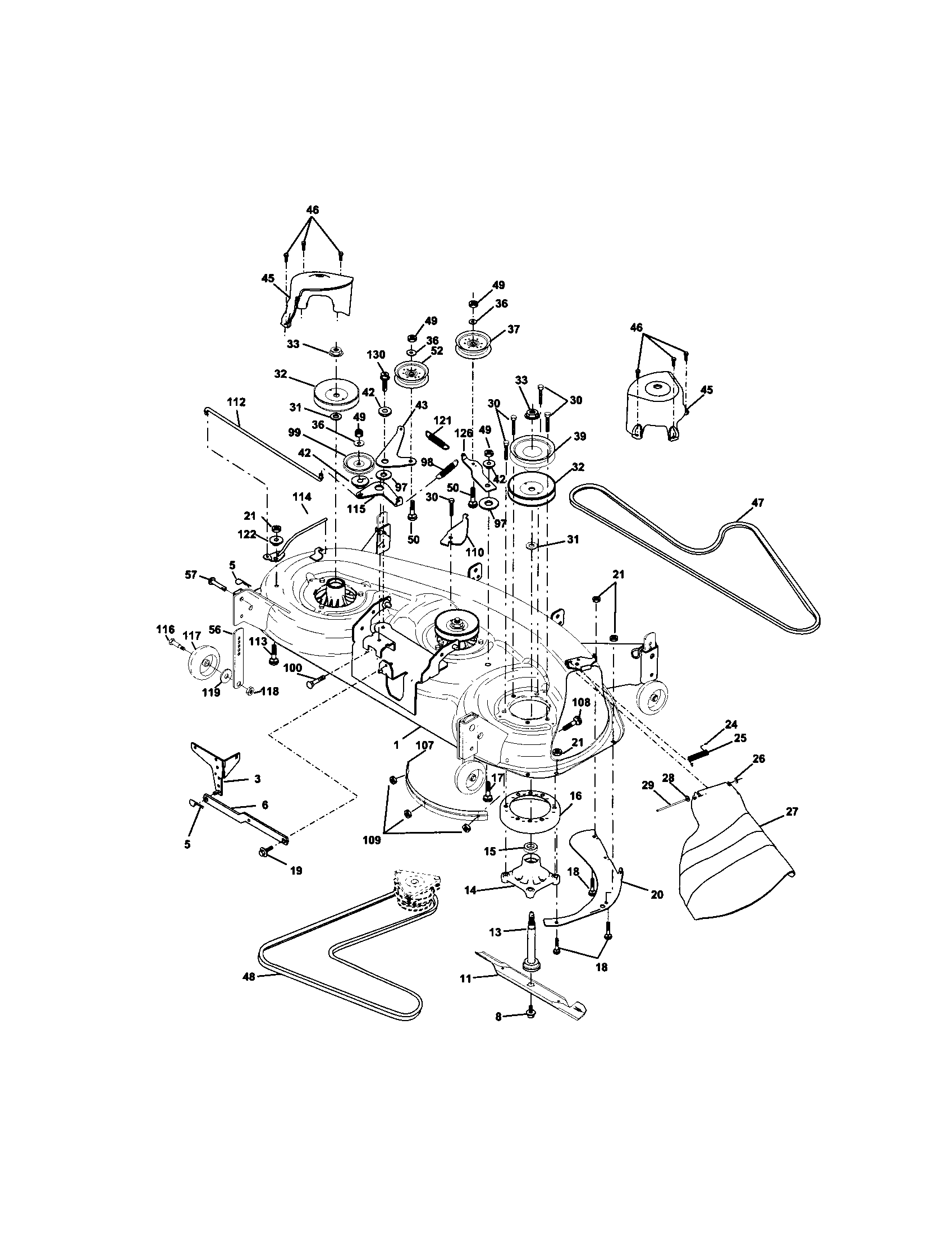Craftsman 917275221 mower deck diagram