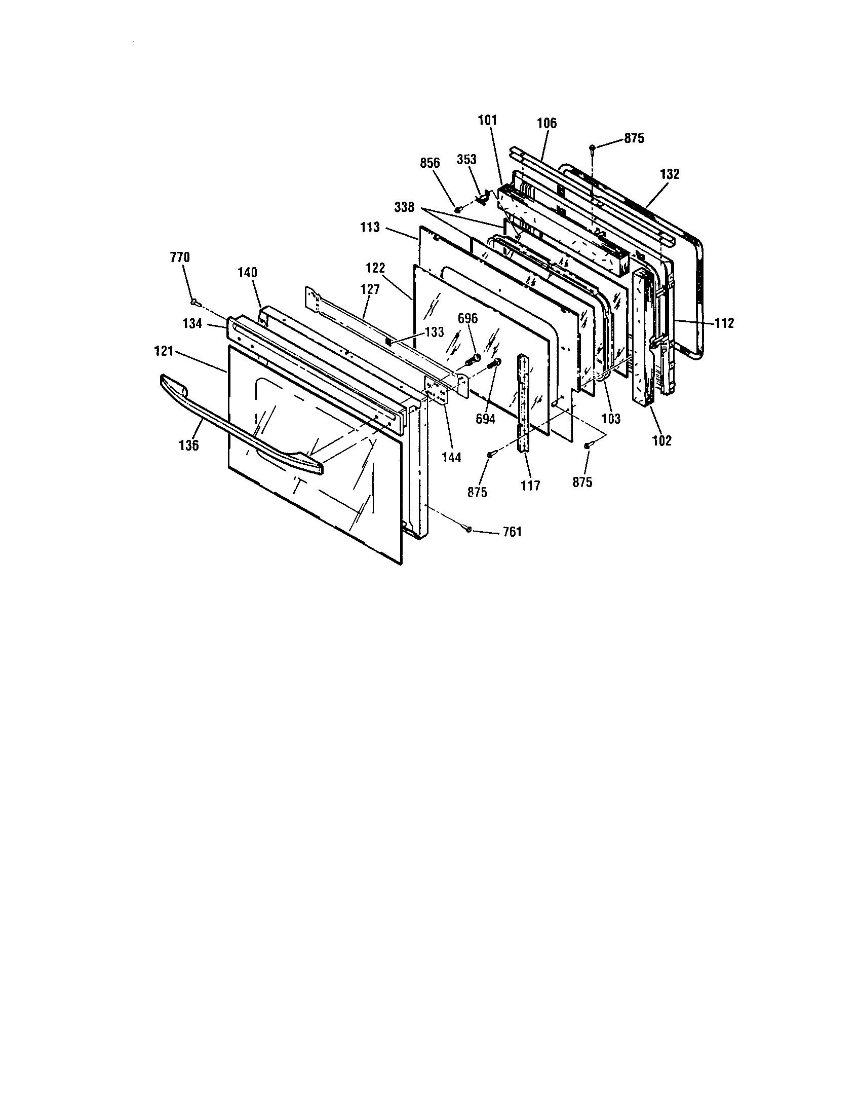 Kenmore 91141785991 door diagram