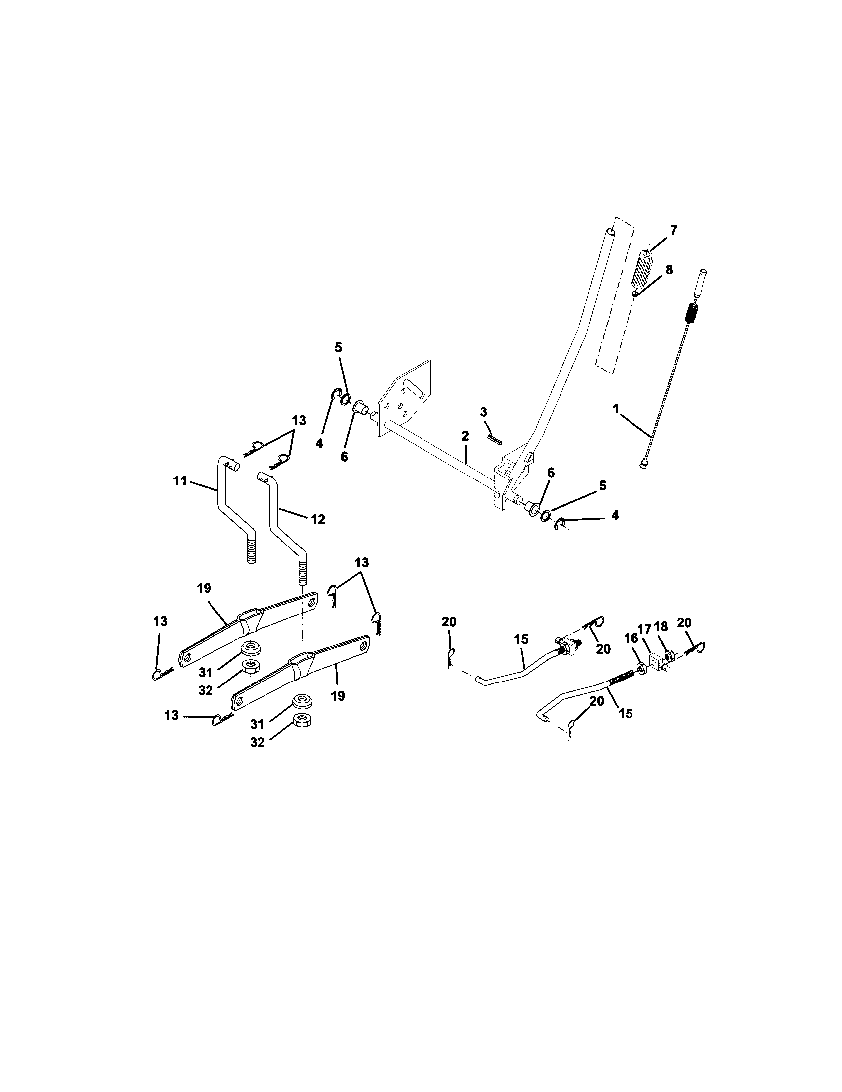 Craftsman 917271812 lift assembly diagram