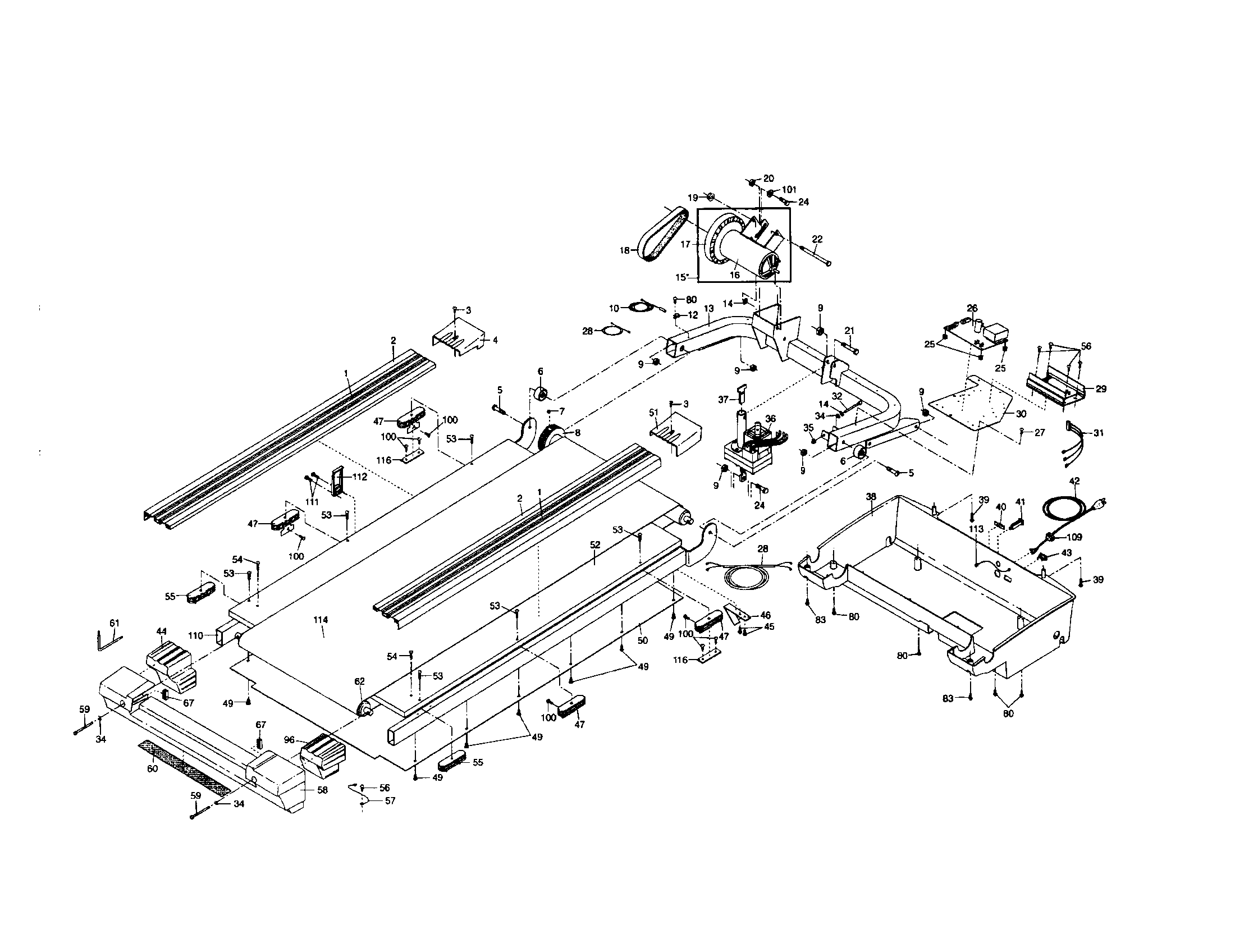 NordicTrack 831298880 walking diagram