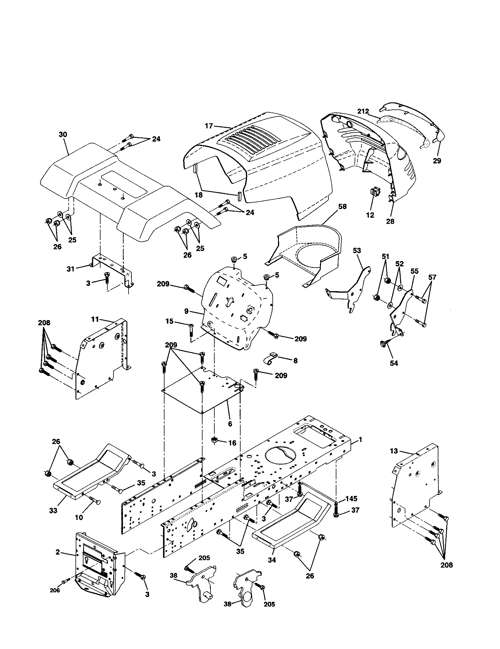Craftsman 917253850 chassis and enclosures diagram