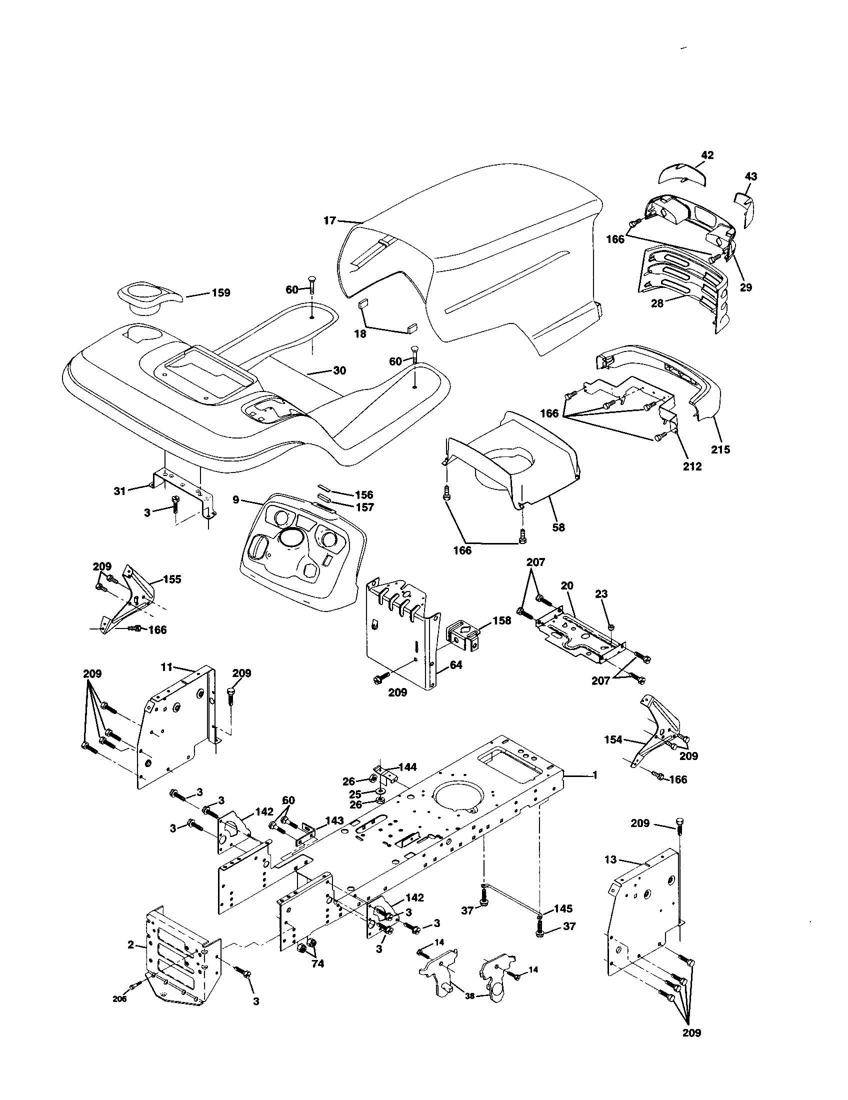 Craftsman 917251120 chassis and enclosures diagram