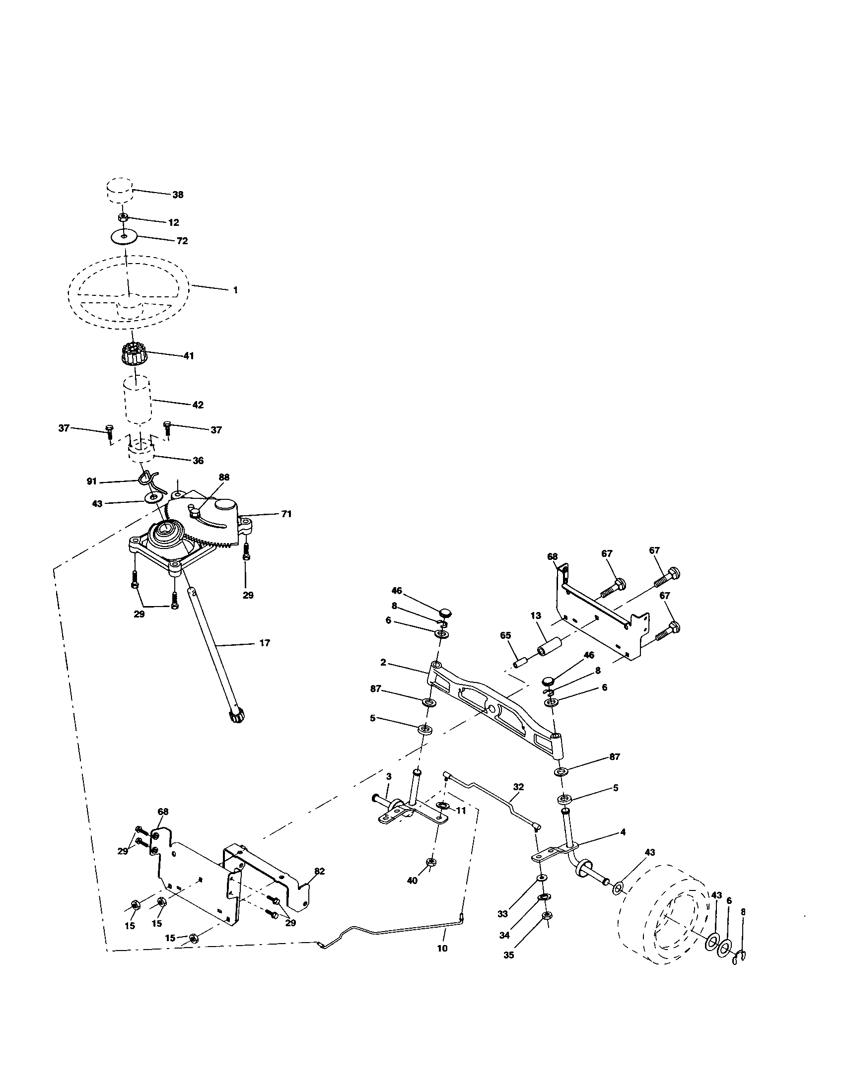 Craftsman 917251120 steering diagram
