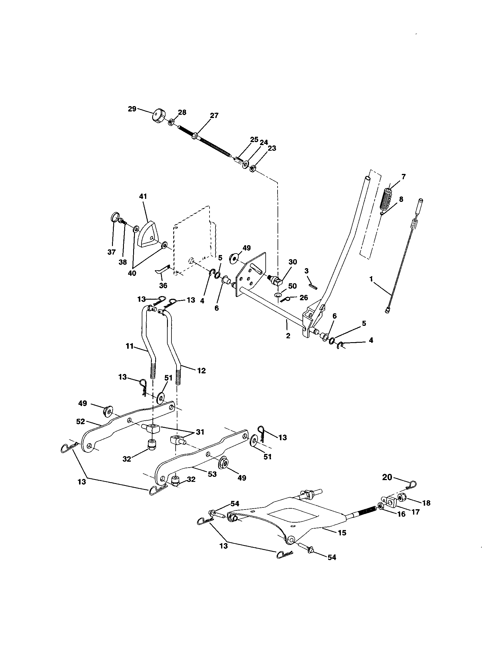 Craftsman 917251120 lift assembly diagram