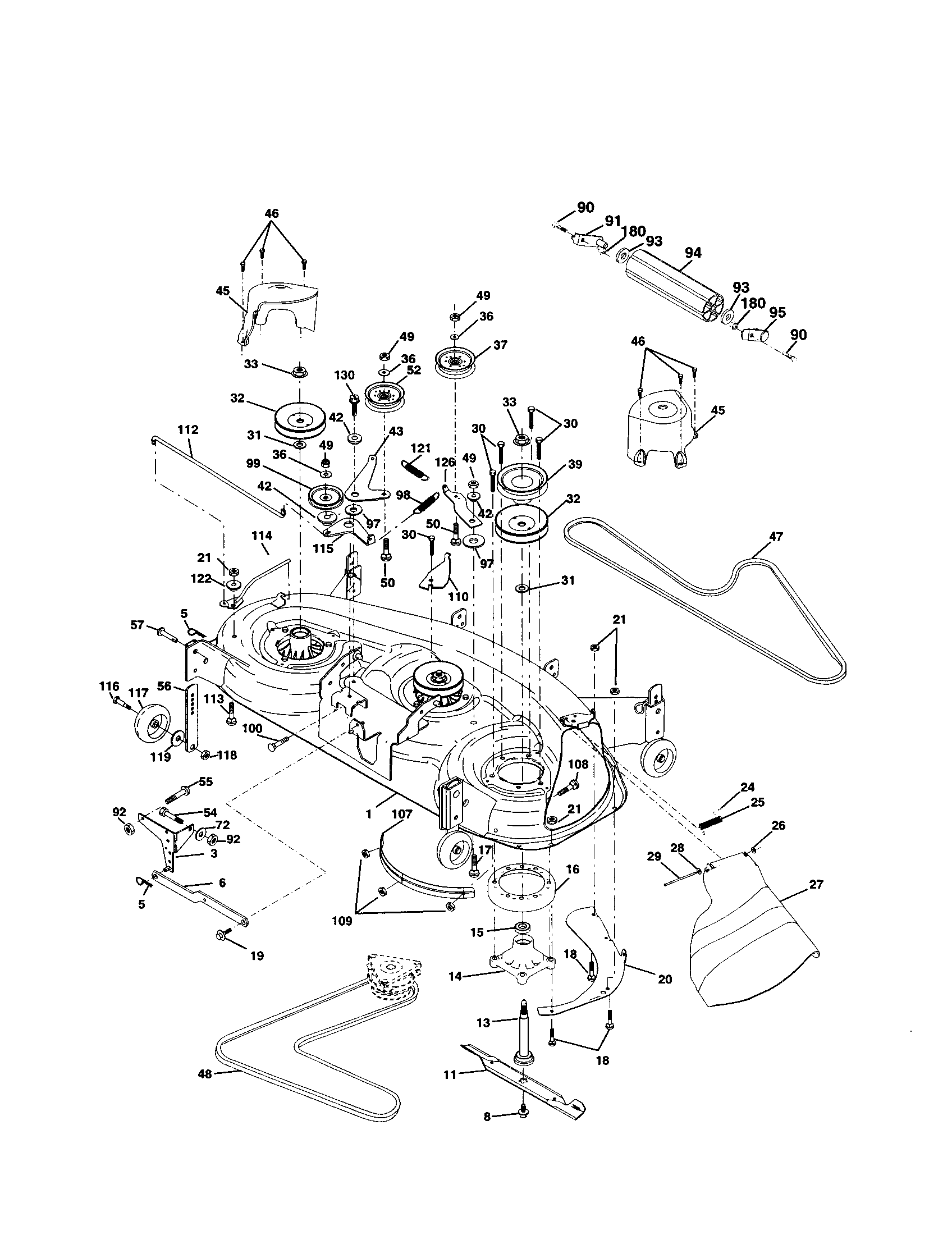 Craftsman 917251120 mower deck diagram