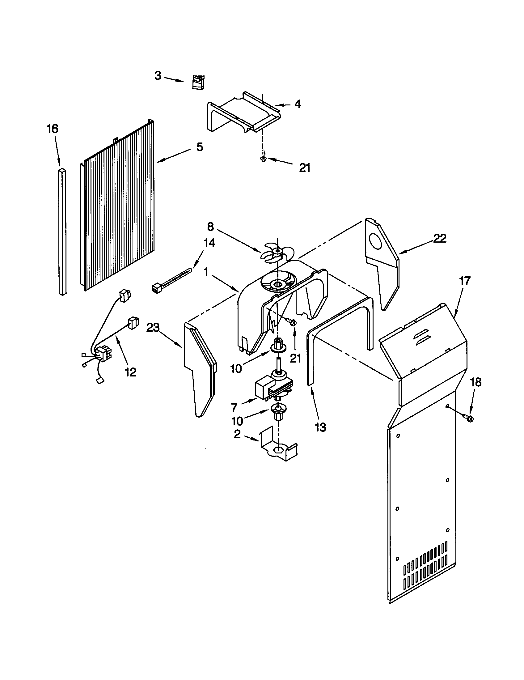 Kenmore 10651559101 air flow diagram
