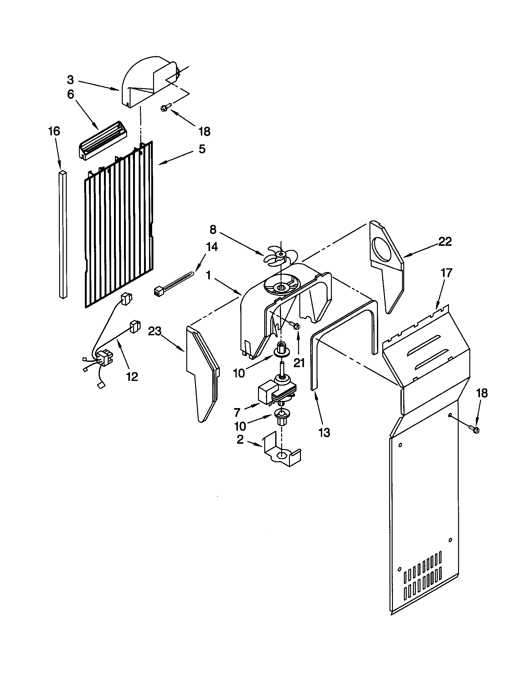 Kenmore 10641012100 air flow diagram