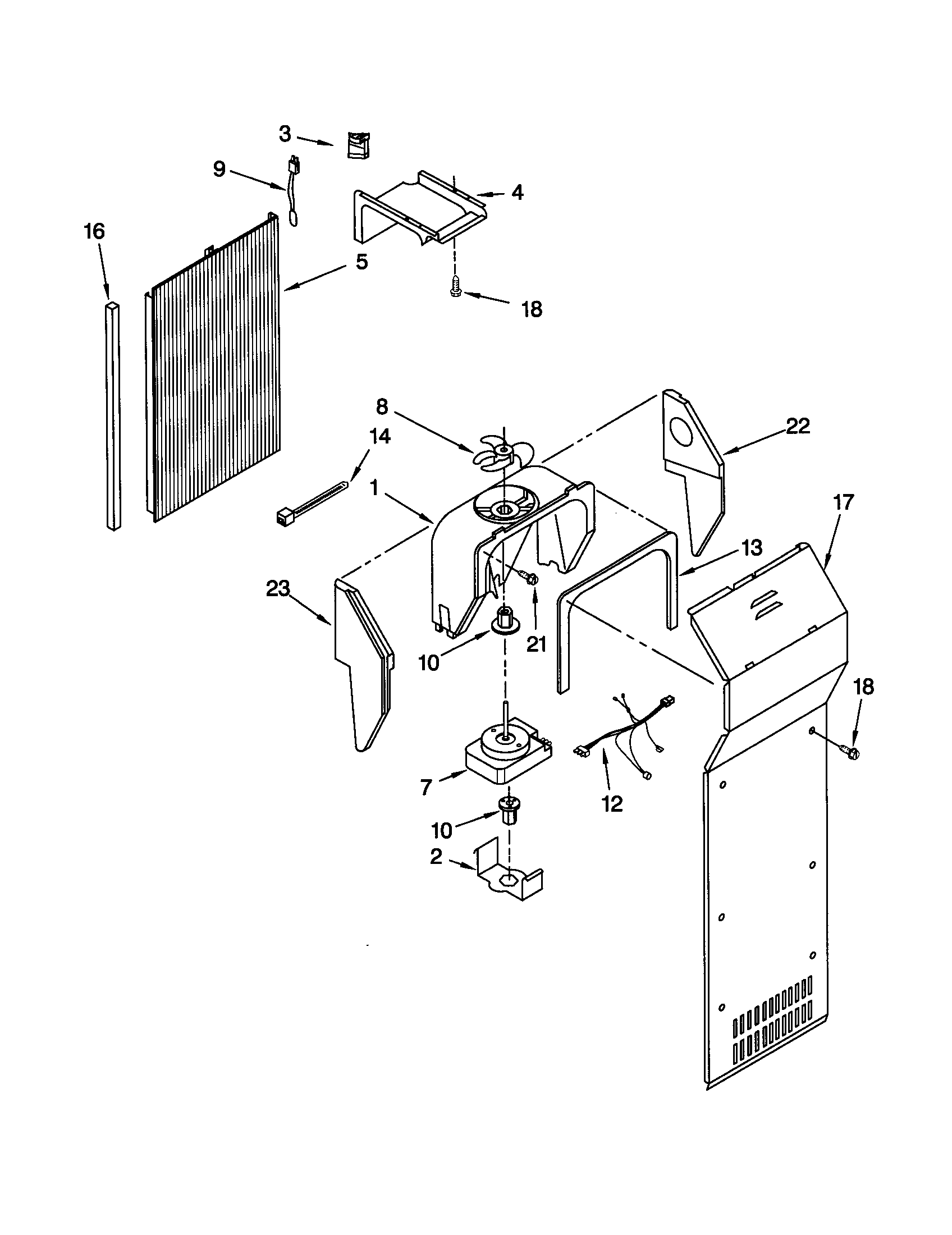 Kenmore 10652562100 air flow diagram