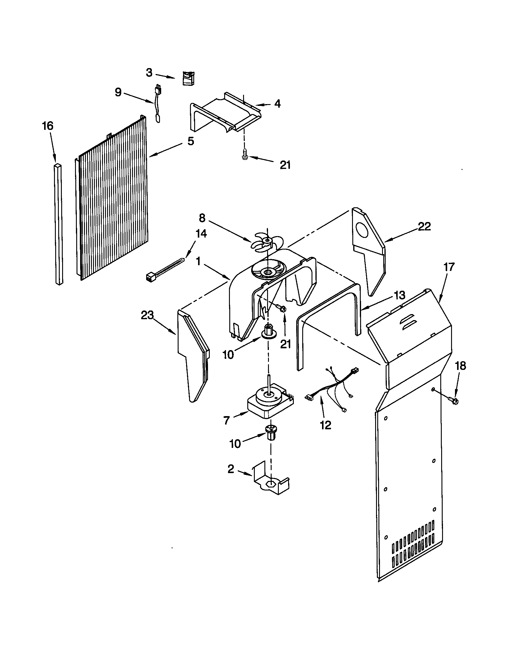 Kenmore 10652554100 air flow diagram