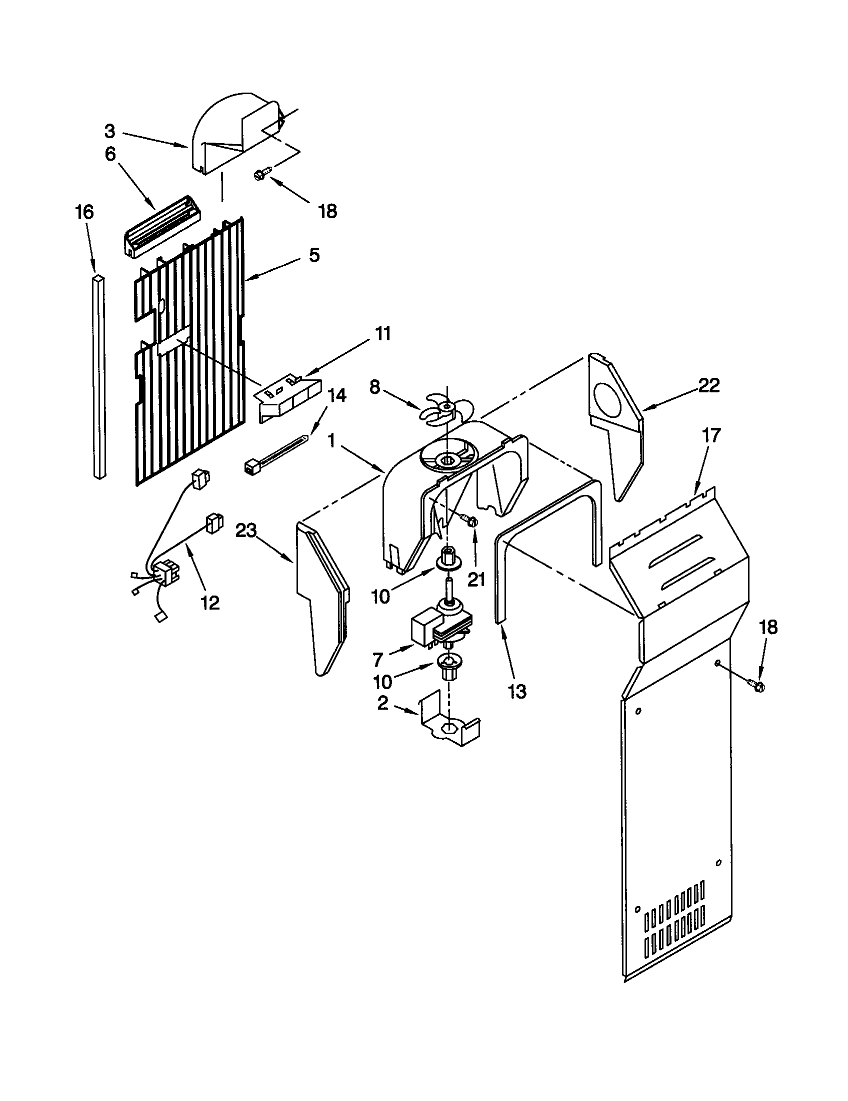 Kenmore 10651212100 air flow diagram