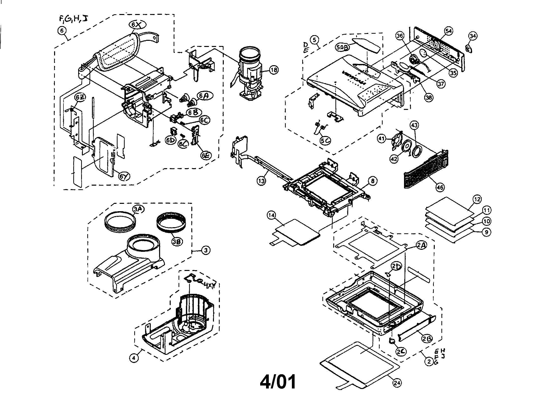 Sharp VL-A10T camcorder diagram