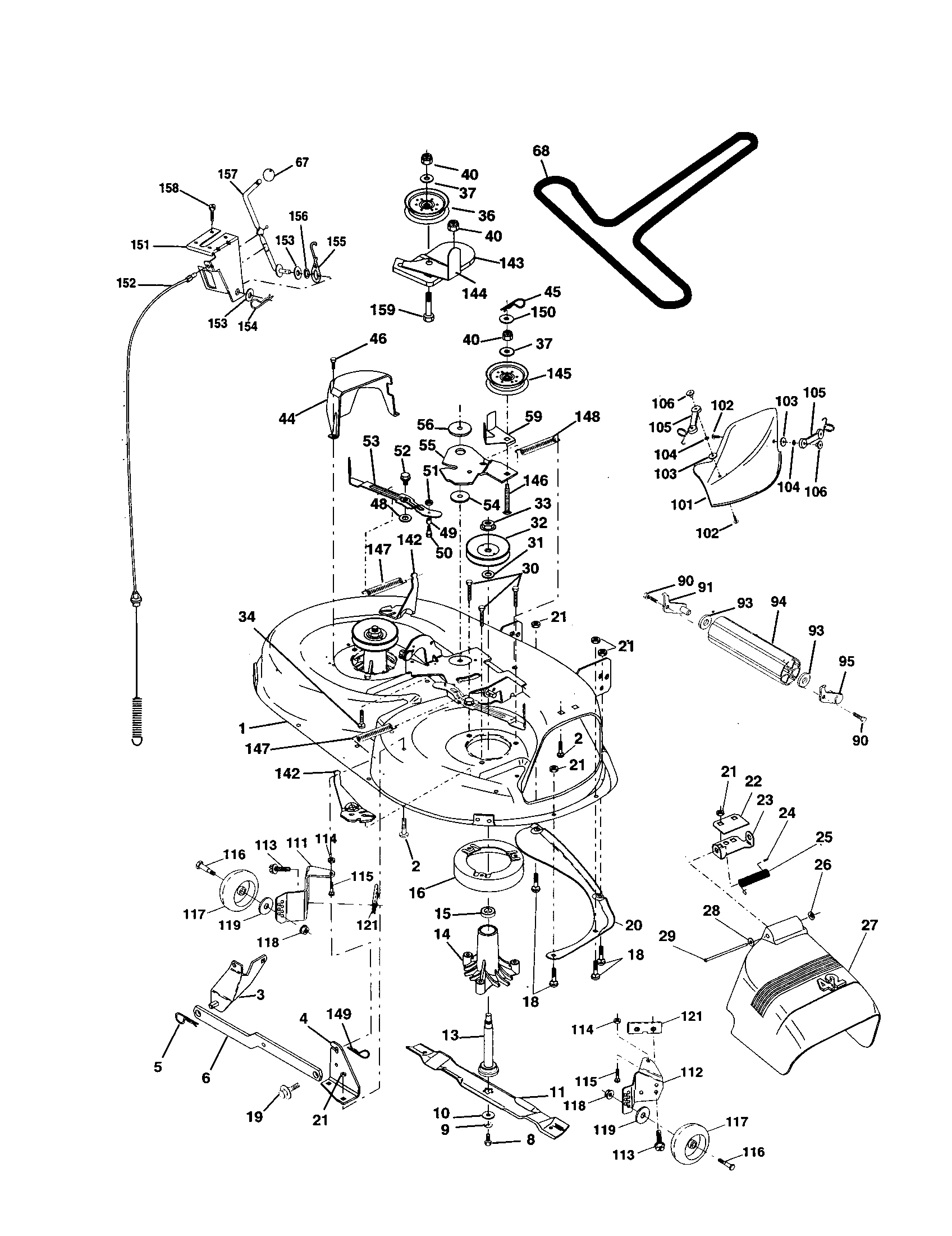 Craftsman 917253780 mower deck diagram