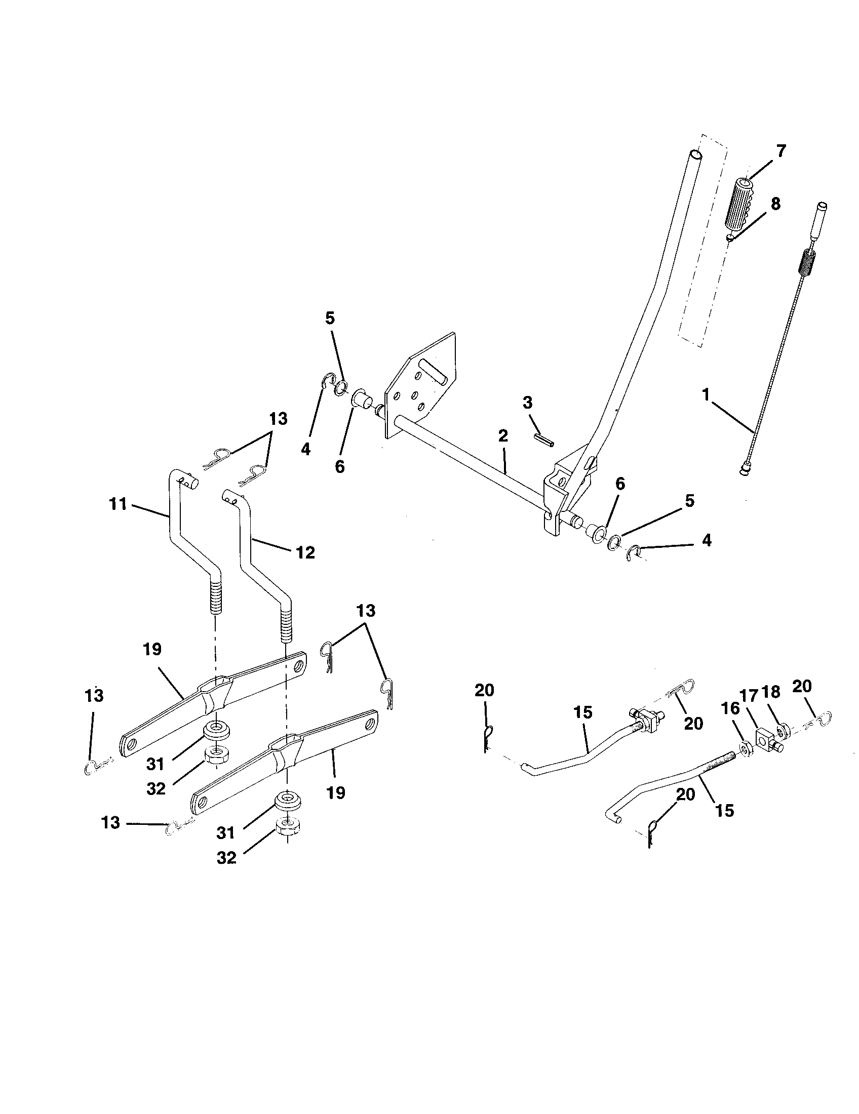 Craftsman 917253780 lift assembly diagram
