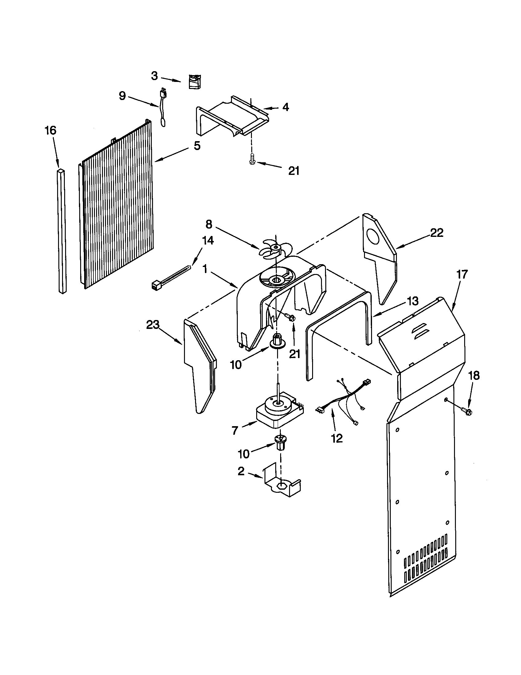 Kenmore 10652759100 air flow diagram